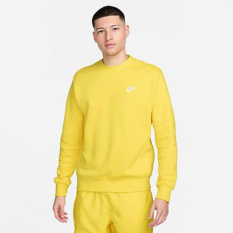 Shop Nike Sportswear Club Fleece Crewneck Sweatshirt In Lightning/white