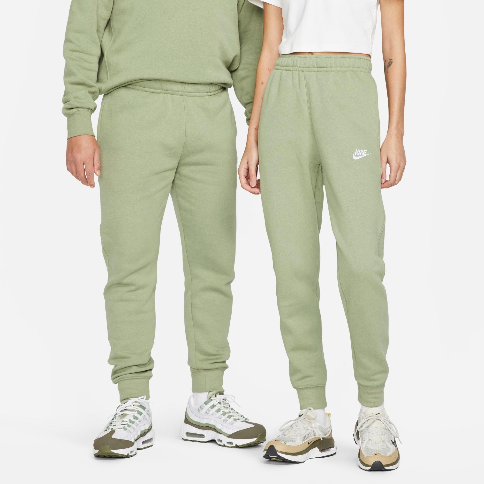 Nike Sportswear Club Fleece Cuffed Jogger Pants In Oil Green/oil Green/white