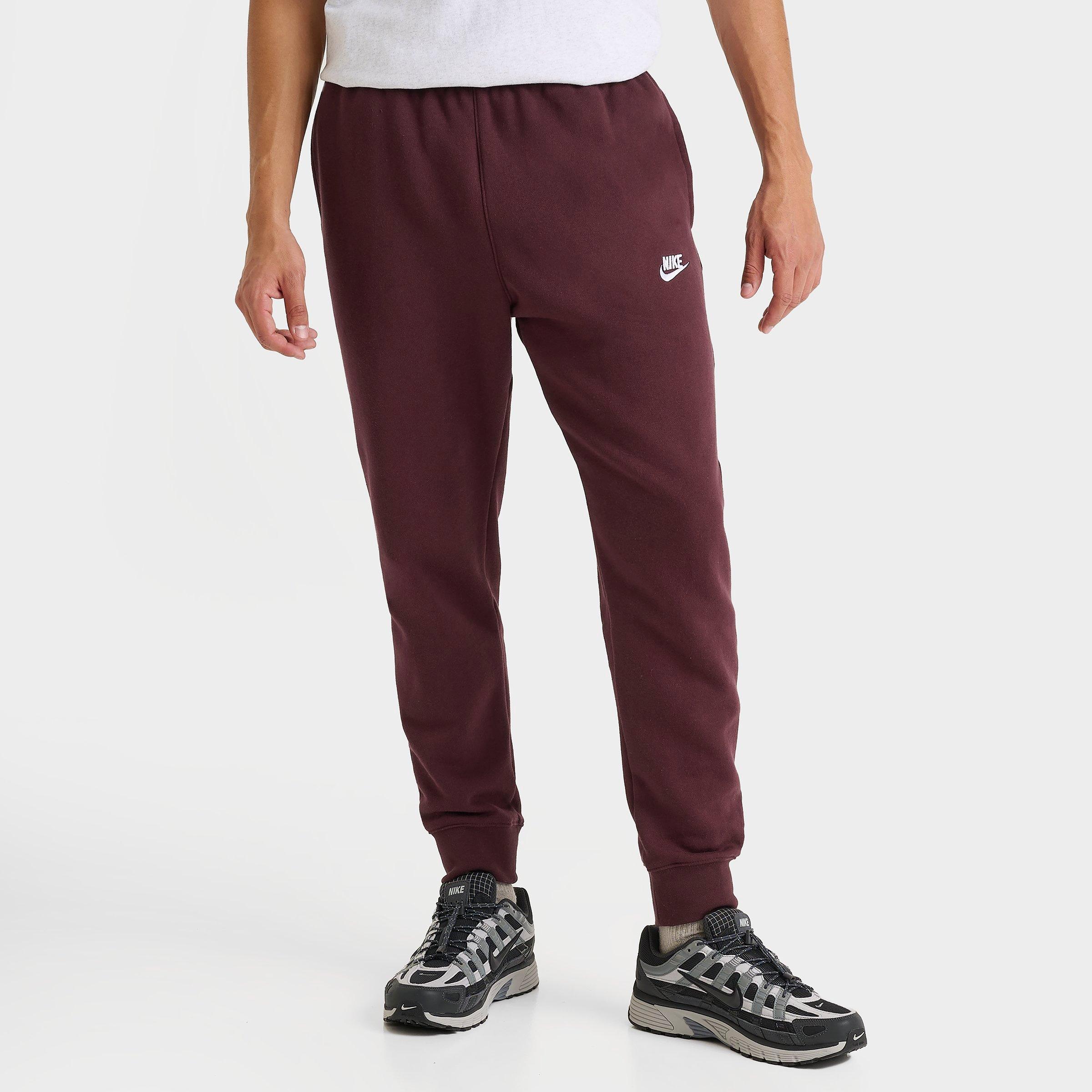 Nike Sportswear Club Fleece Jogger Pants in Red/Burgundy Crush Size Small Cotton/Polyester/Fleece