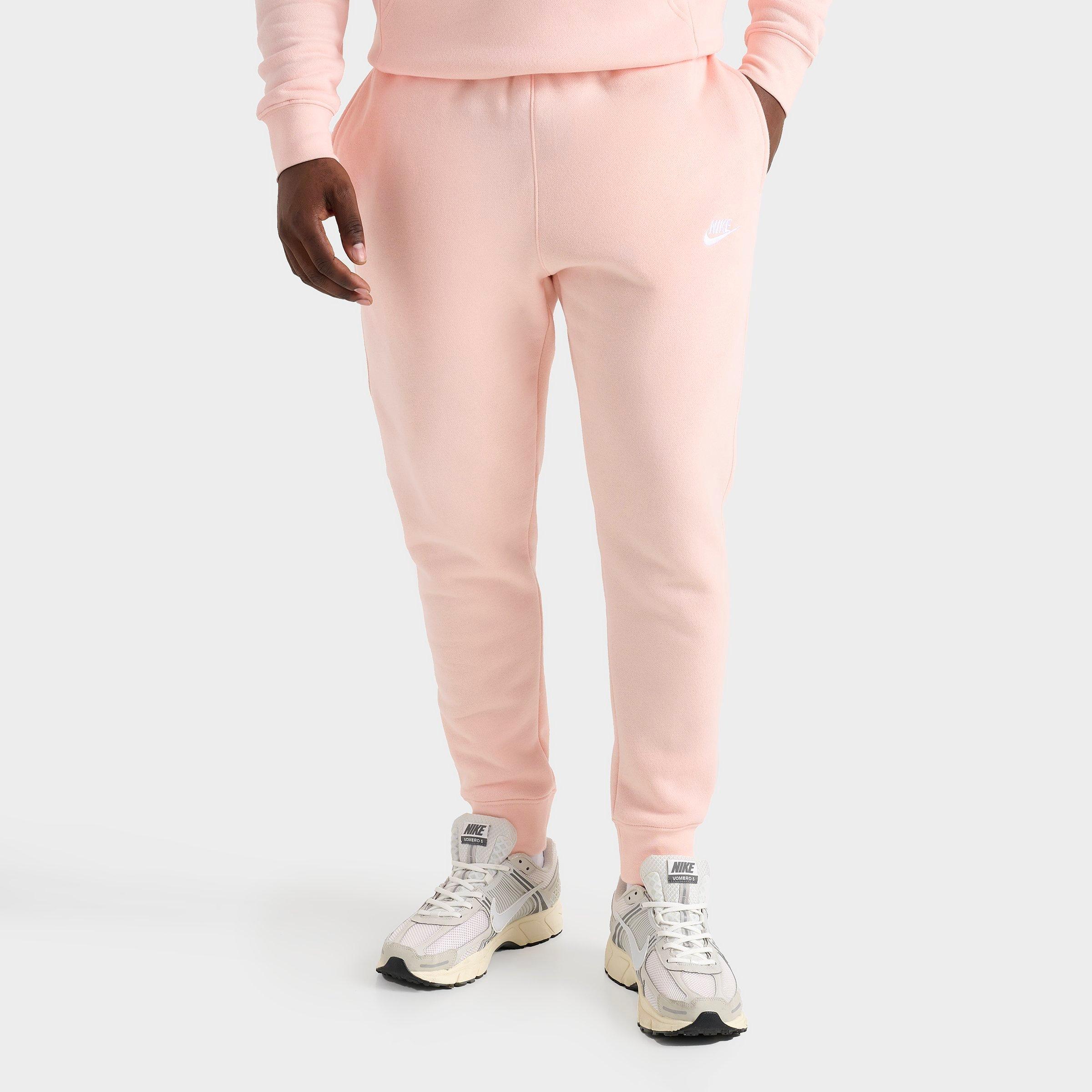 Nike Men's Sportswear Club Fleece Jogger Pants in Washed Coral/Washed Coral/White Size: 2XS