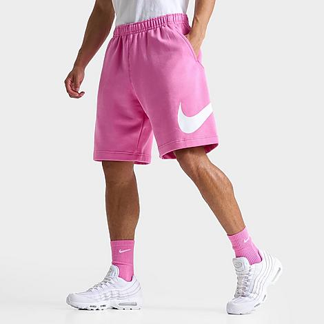 Nike Men's Sportswear Club Graphic Shorts In Playful Pink/white/white