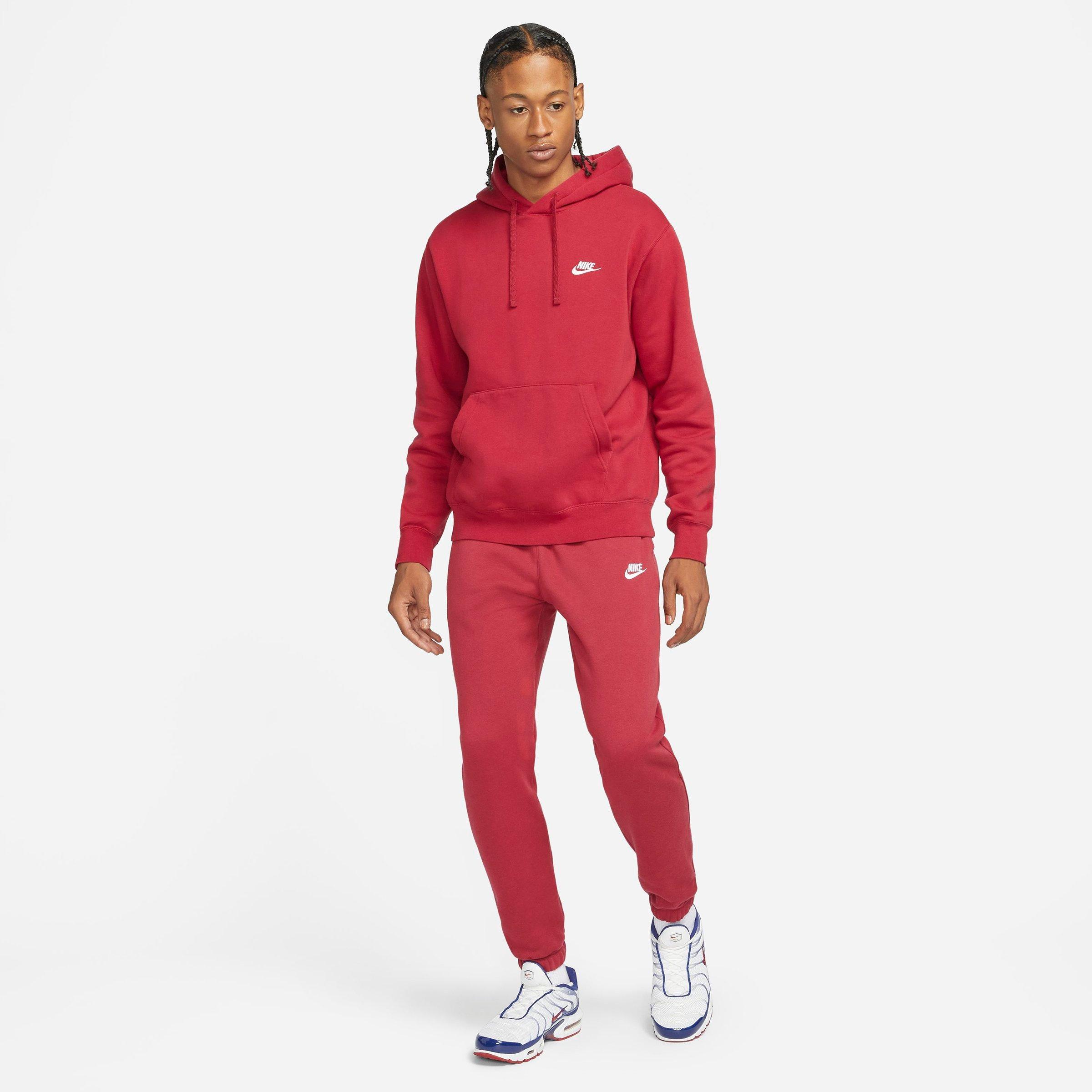 Nike Sportswear Club Pocket Fleece Joggers In Pomegranate/pomegranate/white