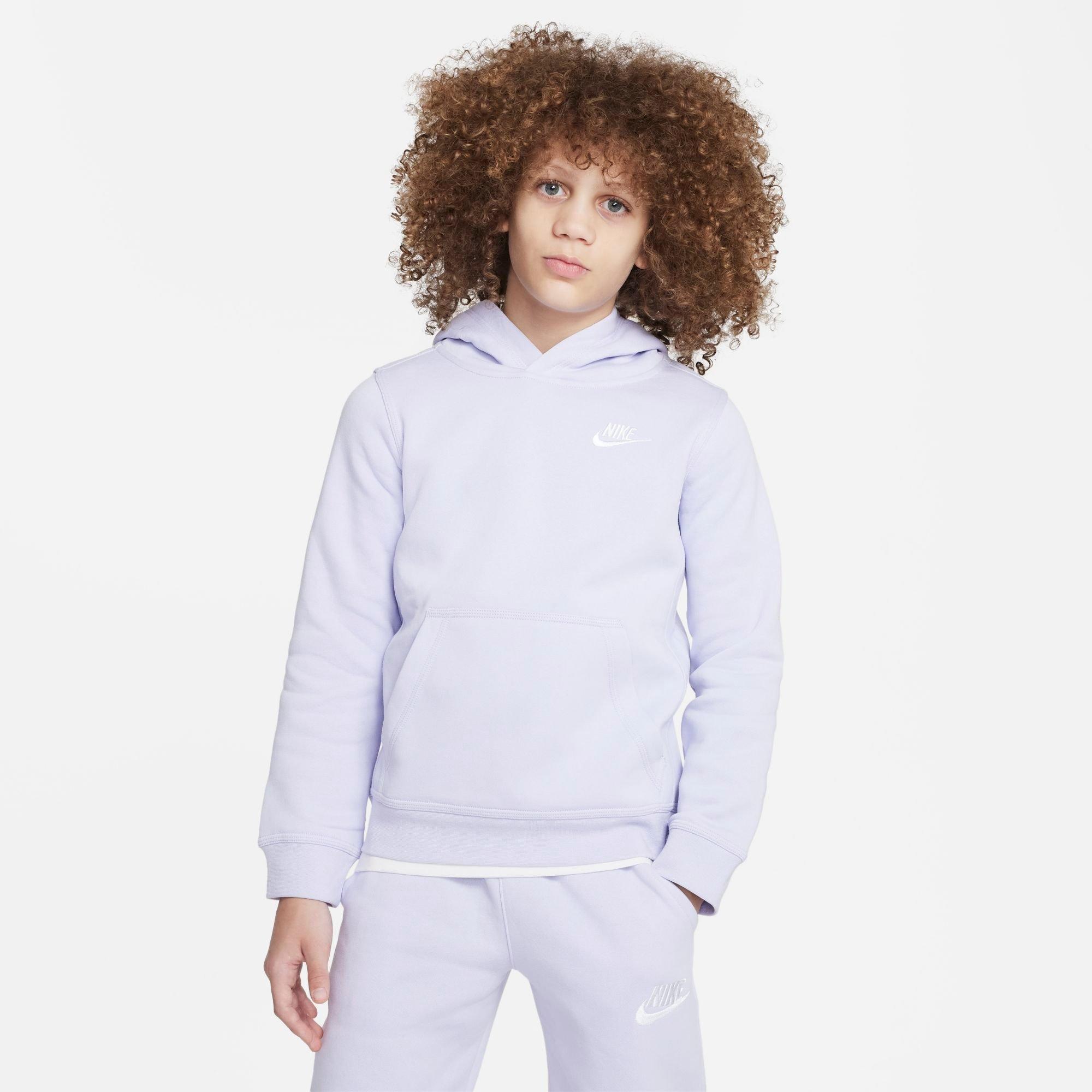 Nike Kids'  Boys' Sportswear Club Fleece Pullover Hoodie In Purple