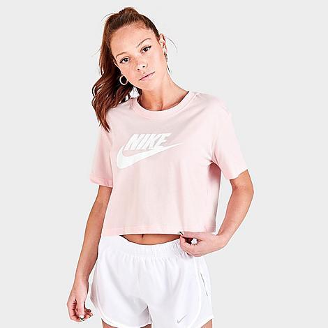Nike Women's Sportswear Essential Cropped T-shirt In Atmosphere/white