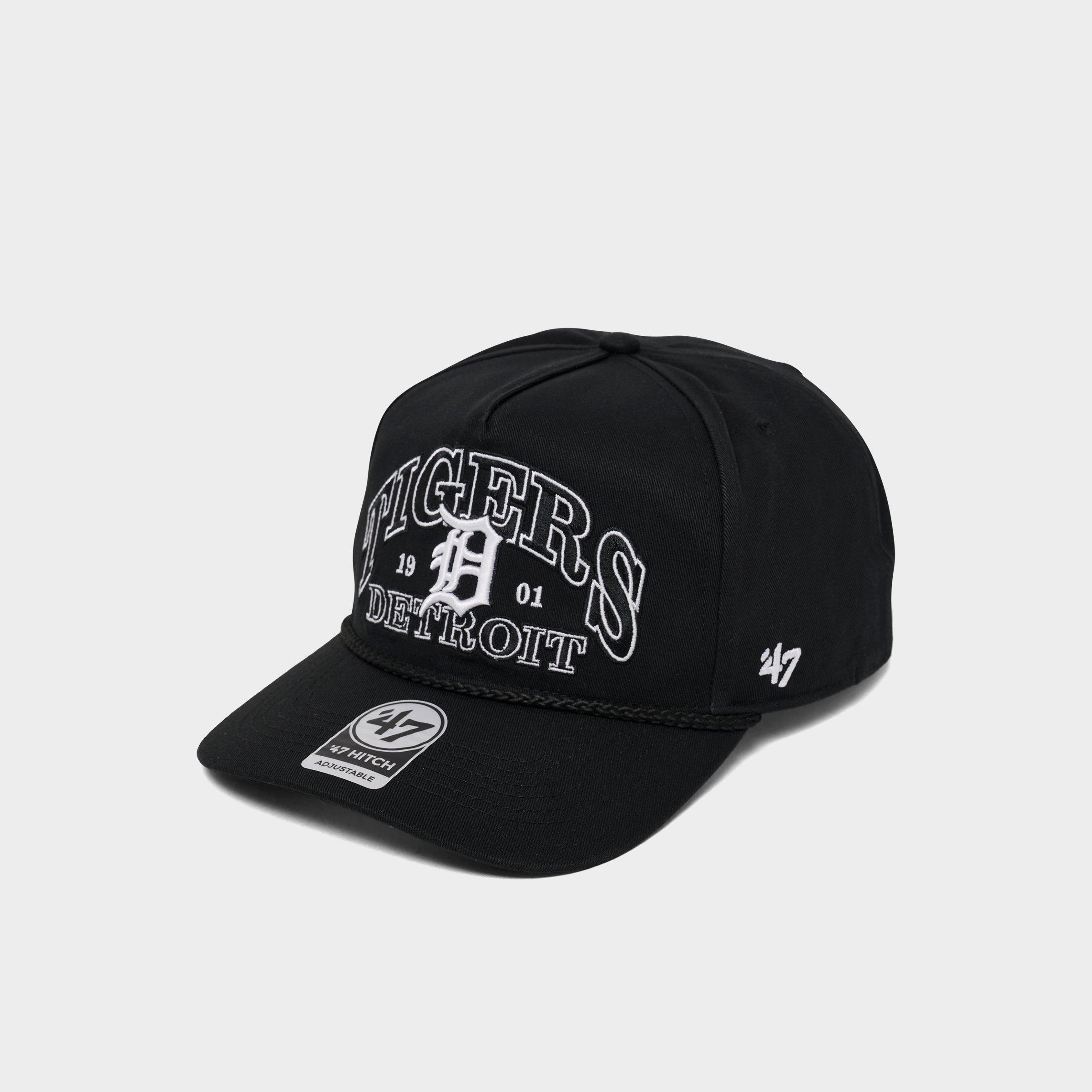 47 Brand '47 Detroit Tigers MLB HITCH Snapback Hat in Black