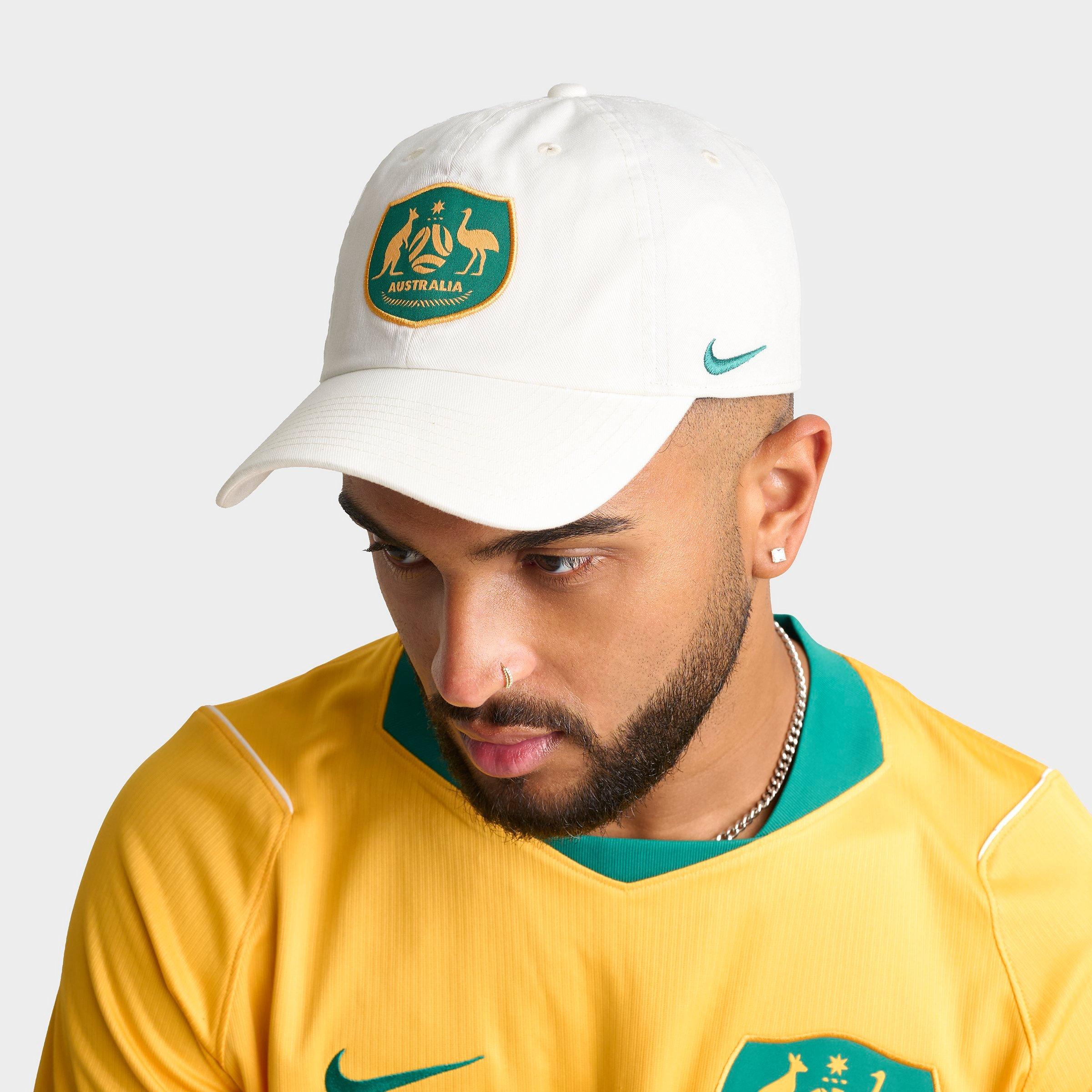 Nike Australia Soccer Club Strapback Hat in Sail/Mystic Green/Sport Gold