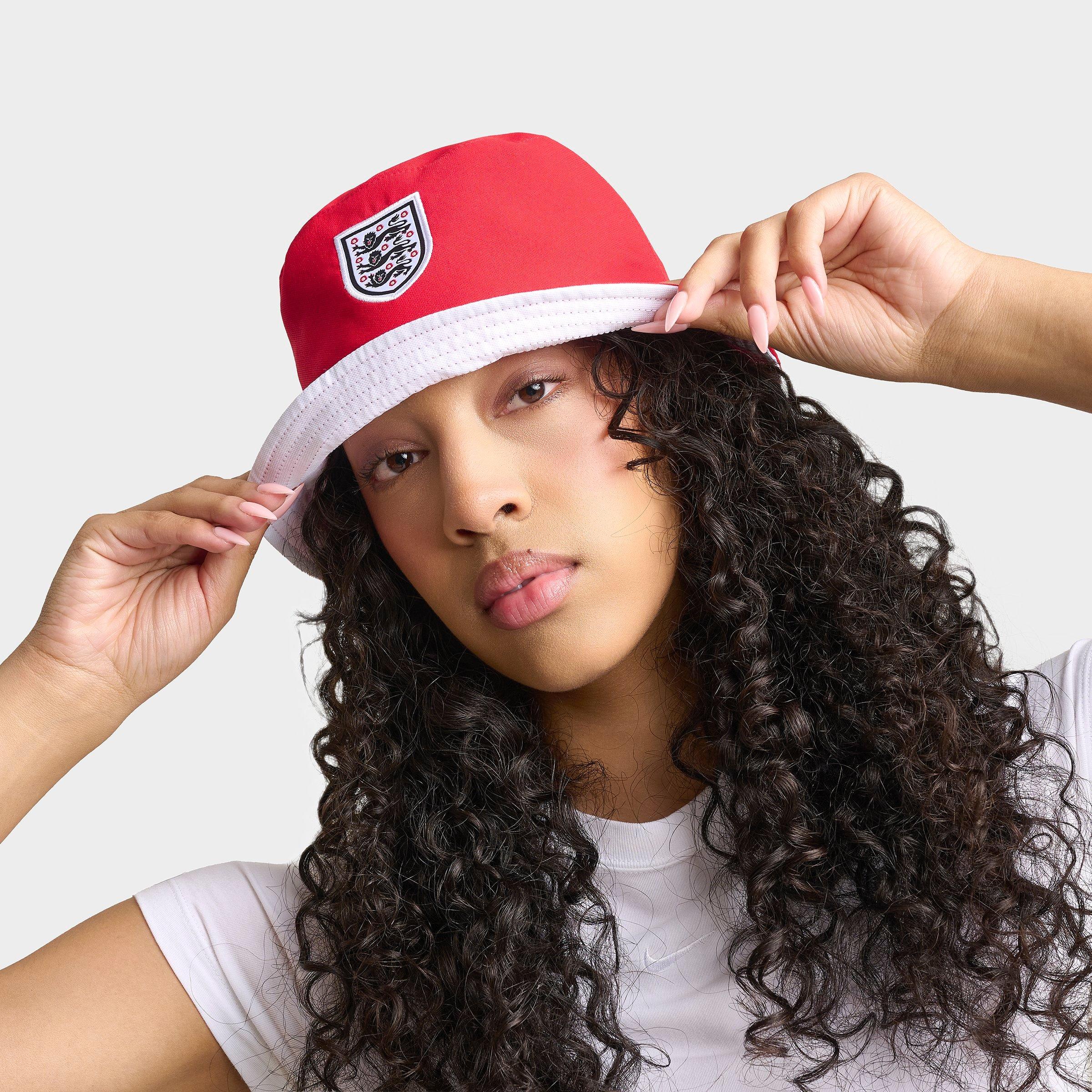 Nike England National Team Reversible Woven Bucket Hat in Red/White Size: Large