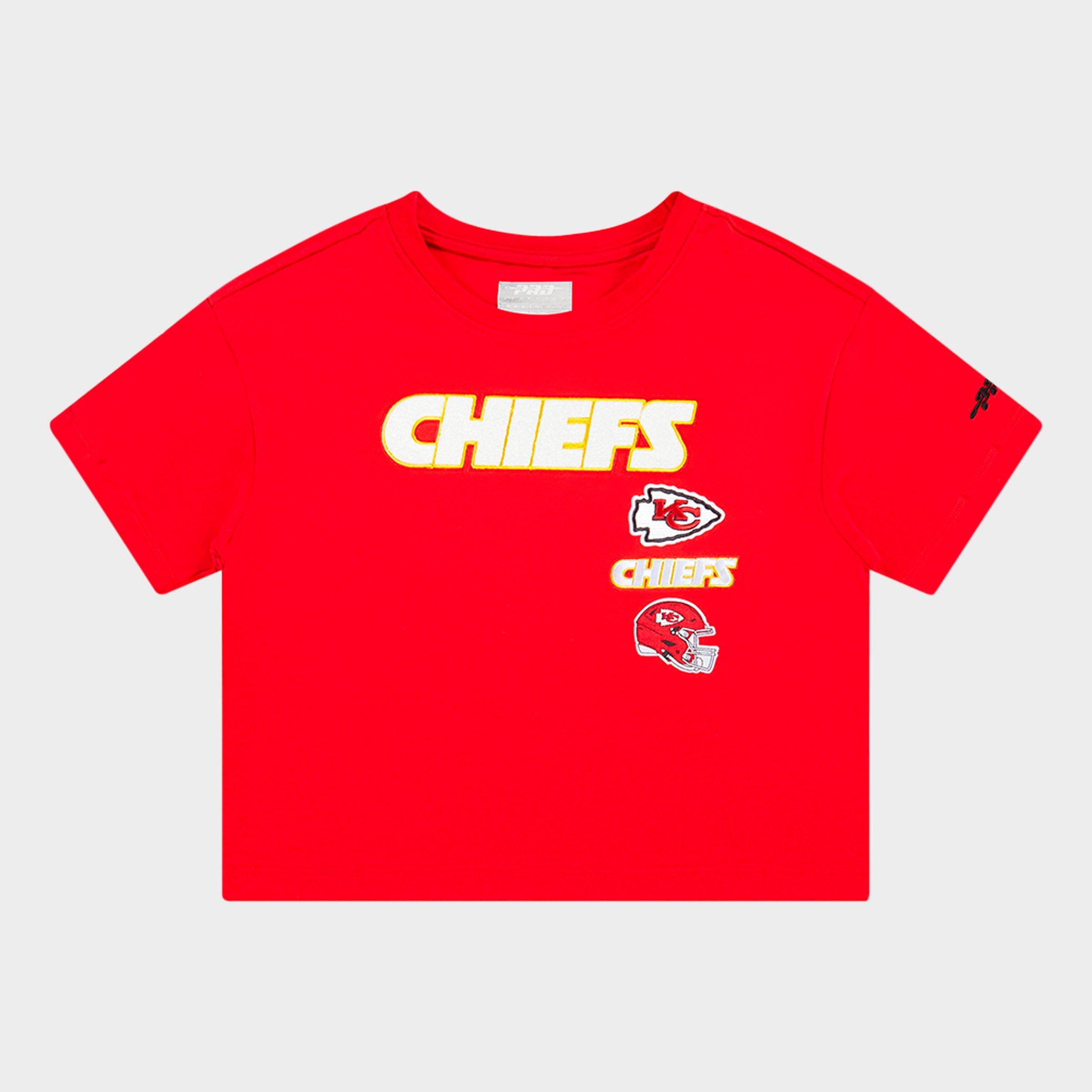 Pro Standard Big Kids Kansas City Chiefs NFL Retro Classic Boxy T-Shirt in Red Size: Small