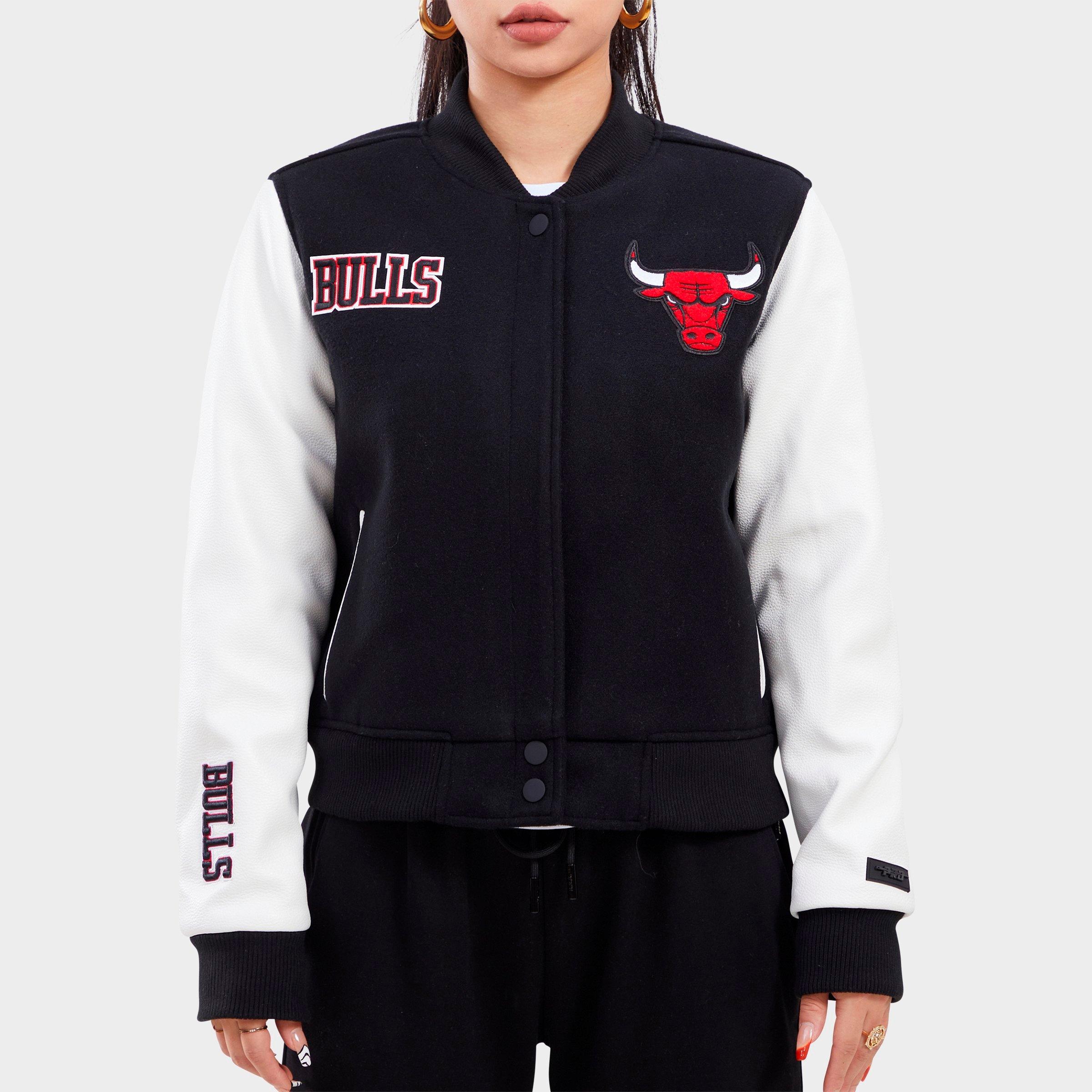 Pro Standard Women's Chicago Bulls NBA Classic Wool Varsity Jacket in Red/White Size: XS