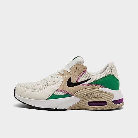 Nike Women's Air Max Excee Casual Sneakers From Finish Line In Sail/black/sanddrift/stadium Green/white/fuchsia Dream