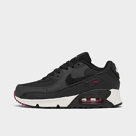 Nike Little Kids' Air Max 90 Casual Shoes In Anthracite/black/team Red/summit White