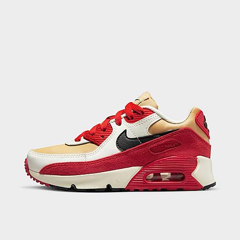 Nike Little Kids' Air Max 90 Casual Shoes In Sesame/red Clay/sail/black