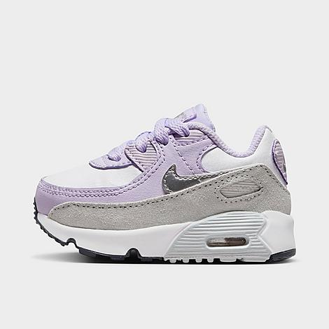 Nike Babies'  Kids' Toddler Air Max 90 Casual Shoes In White/violet Frost/pure Platinum/metallic Silver
