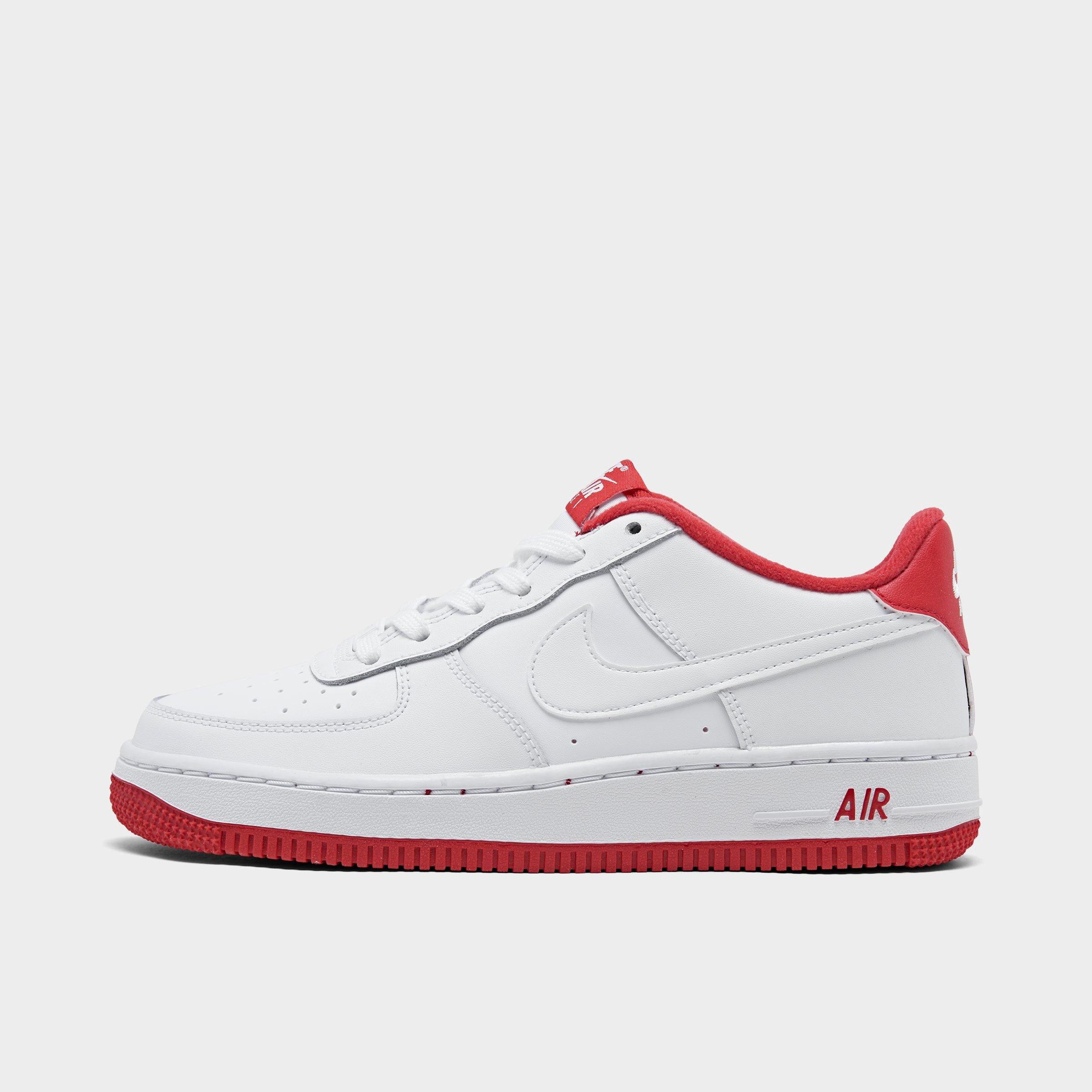 Nike Air Force 1 Big Kids' Shoe (white) - Clearance Sale In White/red