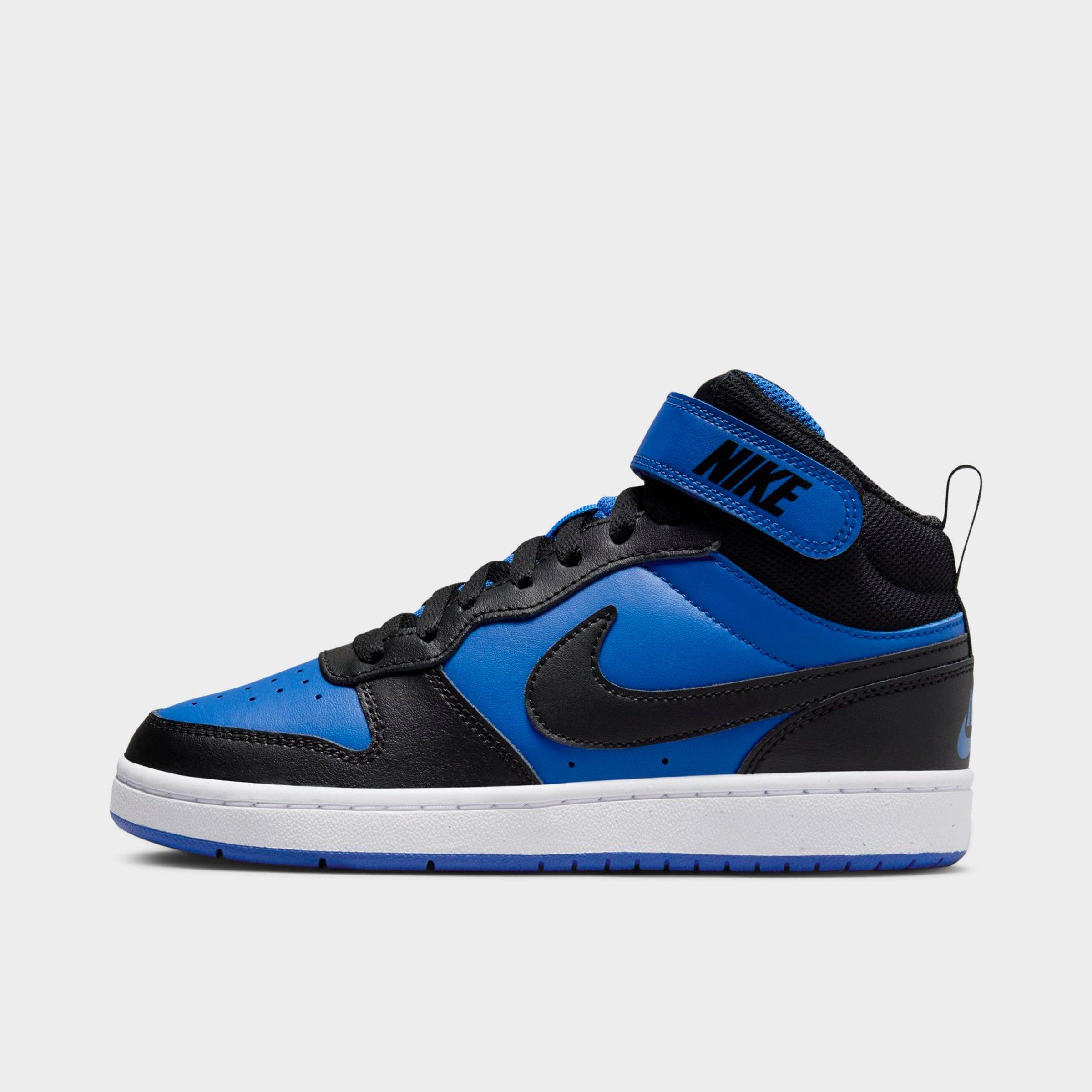Nike Court Borough Mid 2 Big Kids' Shoes In Game Royal/white/black