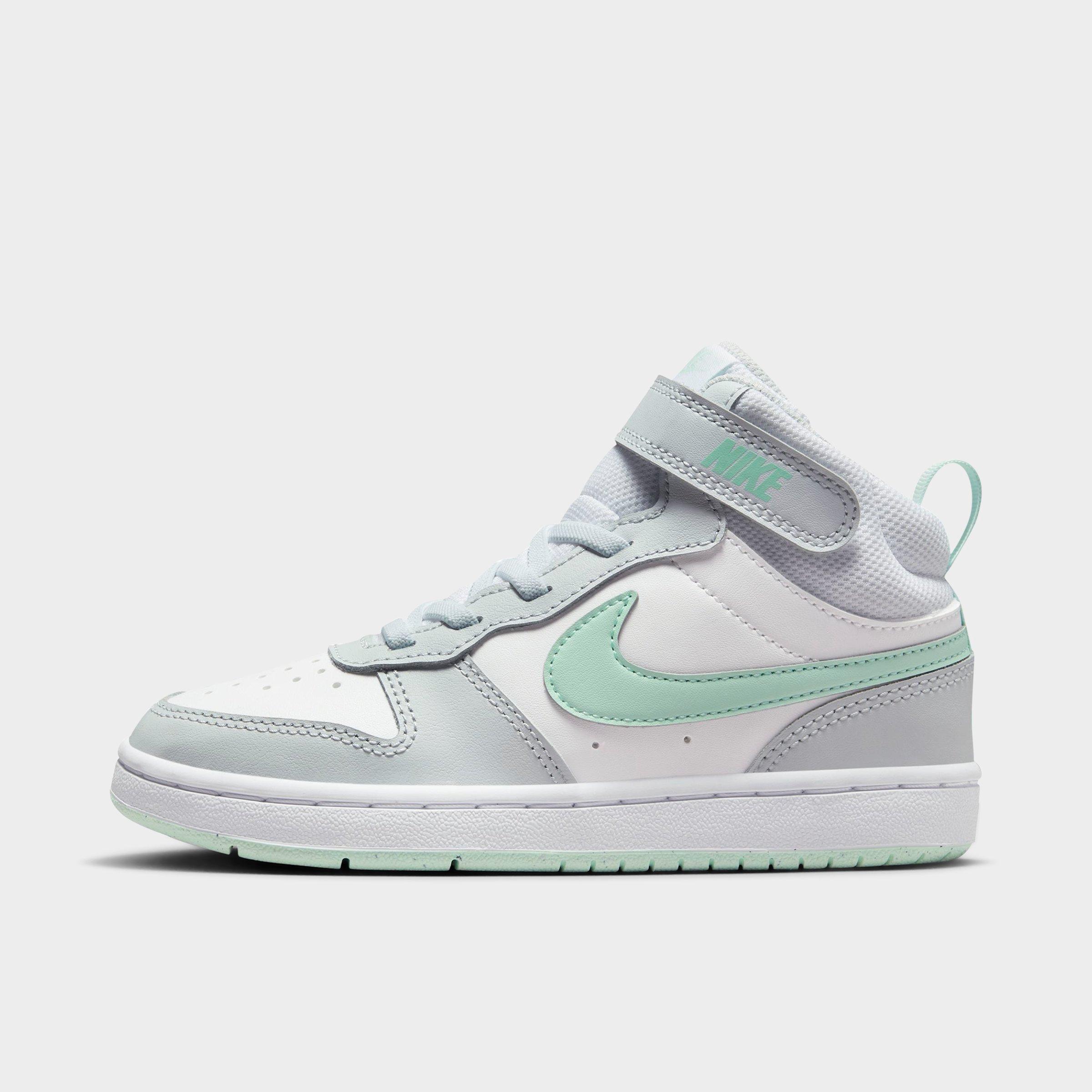 Nike Court Borough Mid 2 Basketball Shoe In Pure Platinum/white/mint Foam
