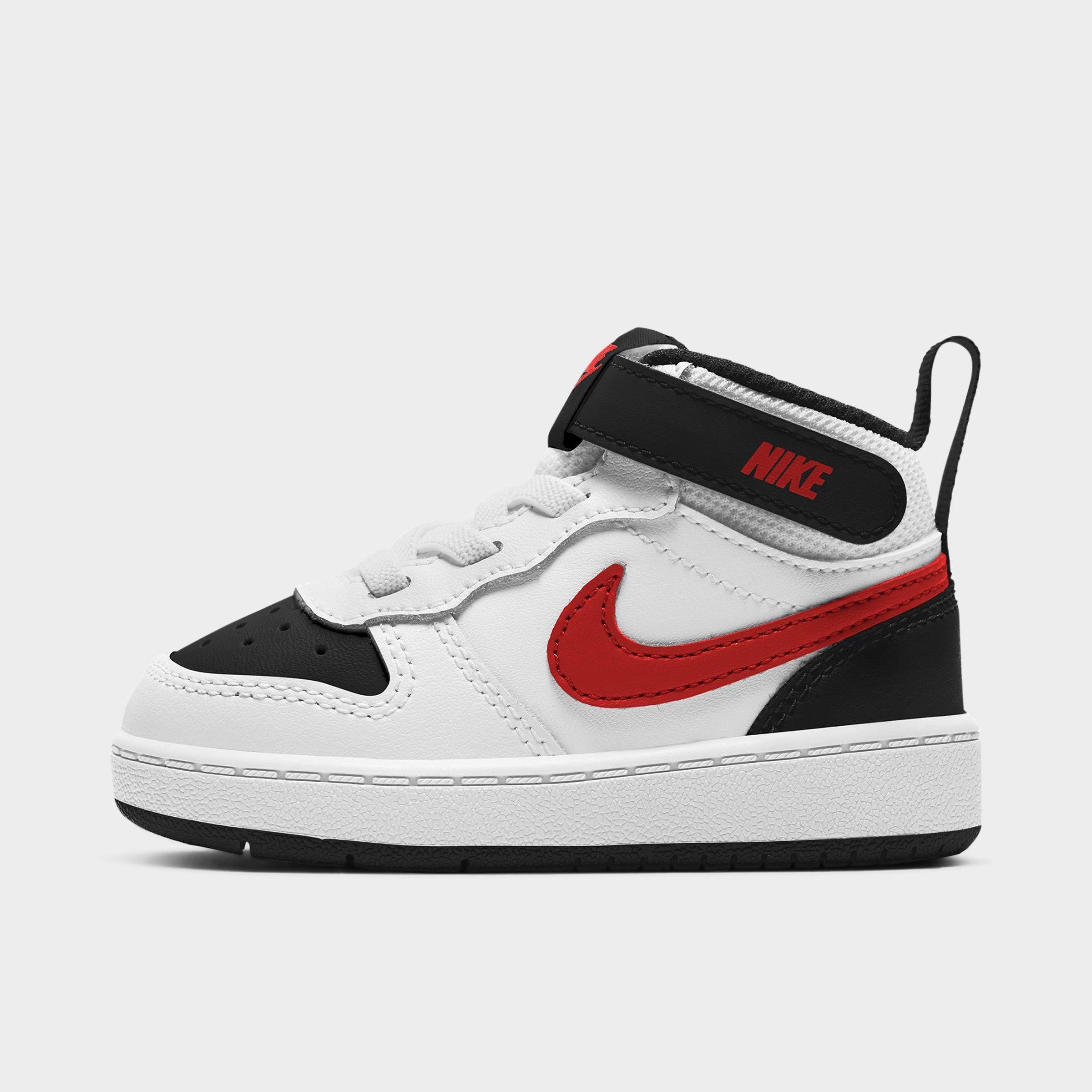 Nike Court Borough Mid 2 Baby/toddler Shoes In White/university Red/black
