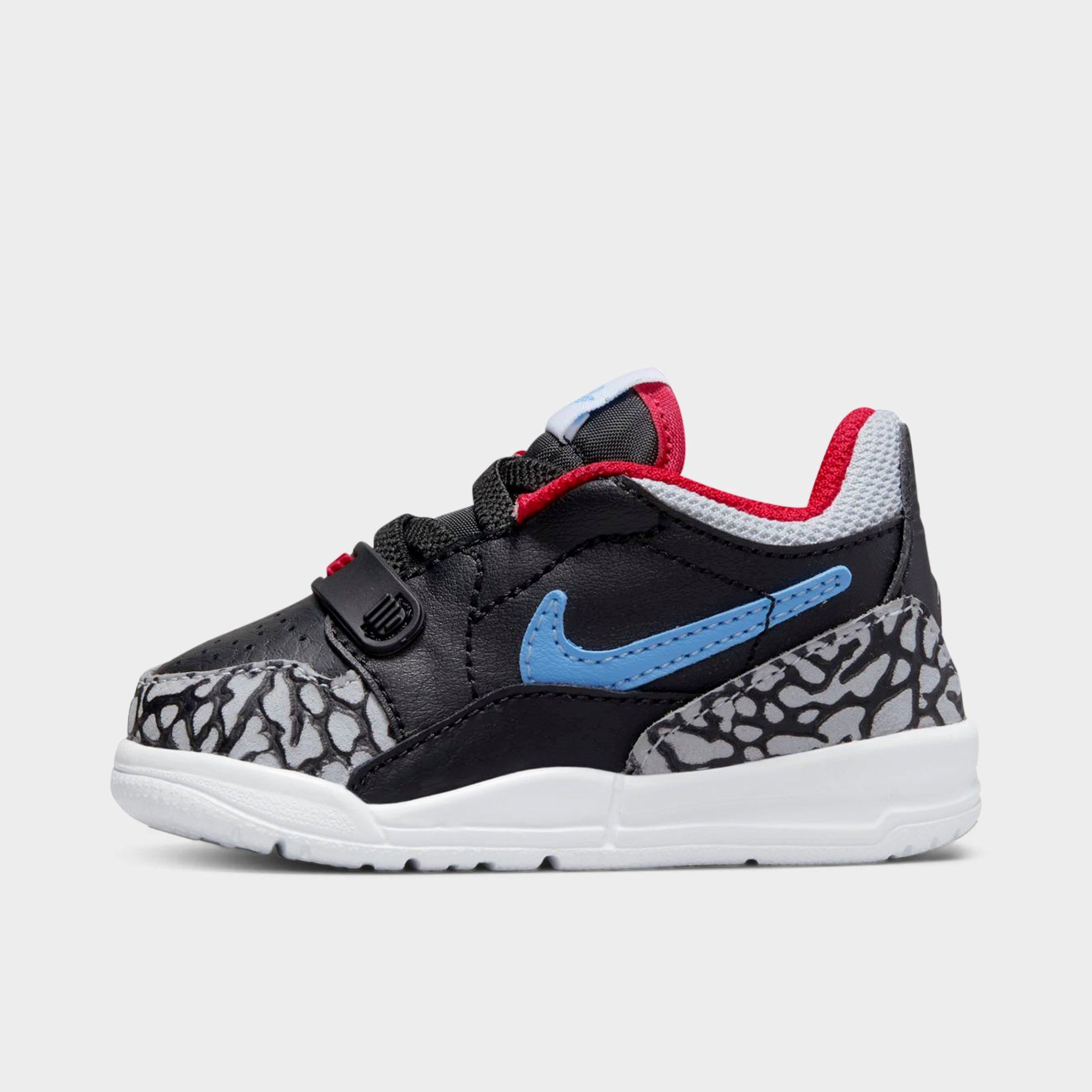 Jordan Boys Toddler Legacy 312 Low Off-Court Shoes in Black/Wolf Grey/Valor Blue Size: 4.0