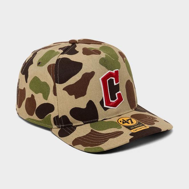 '47 x Carhartt Cleveland Guardians MLB Duck Camo HITCH Snapback Hat