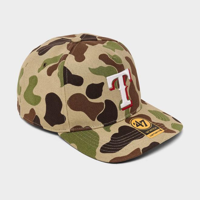 '47 x Carhartt Texas Rangers MLB Duck Camo HITCH Snapback Hat