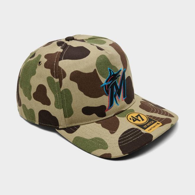 '47 x Carhartt Miami Marlins MLB Duck Camo HITCH Snapback Hat