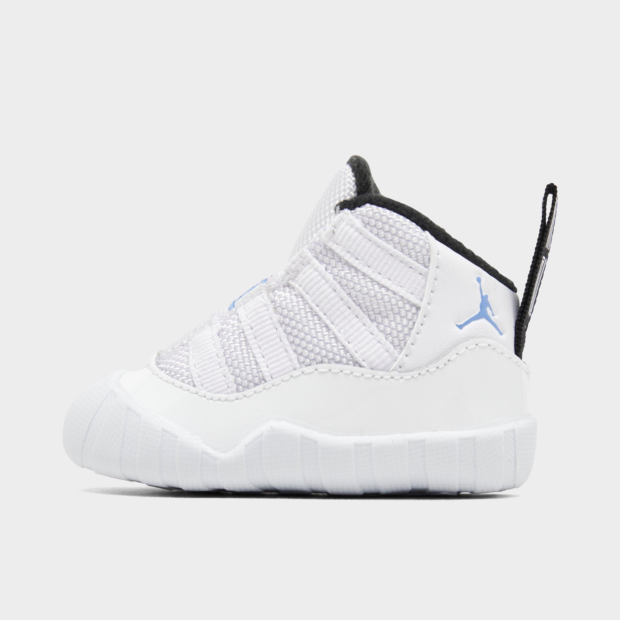 Nike Jordan Infant Air Retro 11 Crib Shoes In White/legend Blue/black