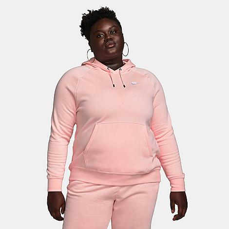 Nike Women's Sportswear Essential Hoodie (plus Size) In Atmosphere/white