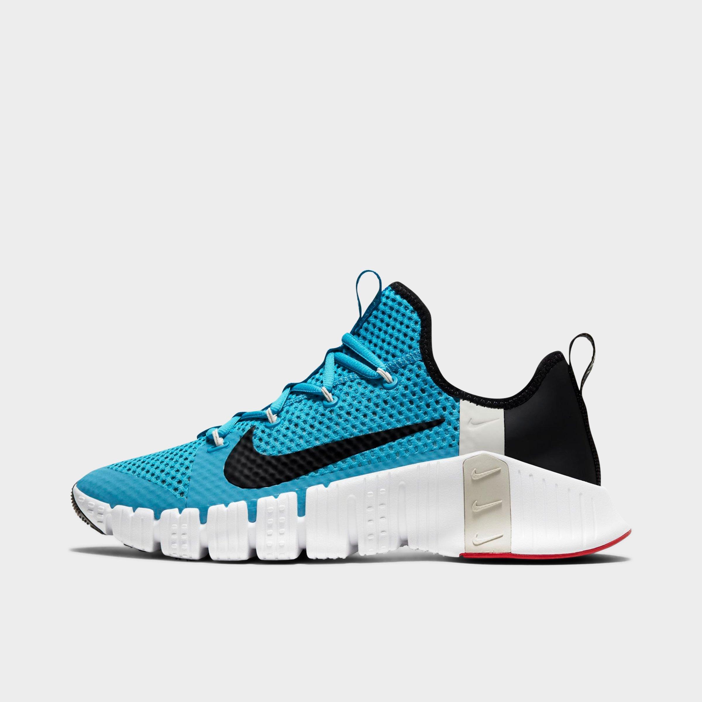 Nike Men's Free Metcon 3 Training Sneakers From Finish Line In Light Blue Fury/black/black/white