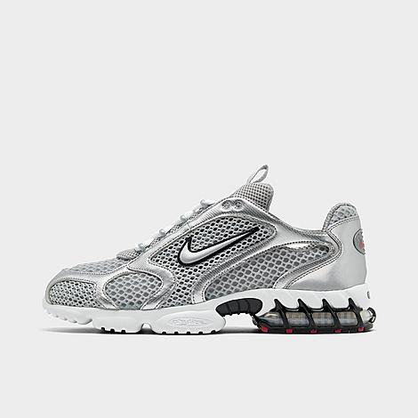 Shop Nike Men's Air Zoom Spiridon Cage 2 Casual Shoes In Light Smoke Grey/metallic Silver