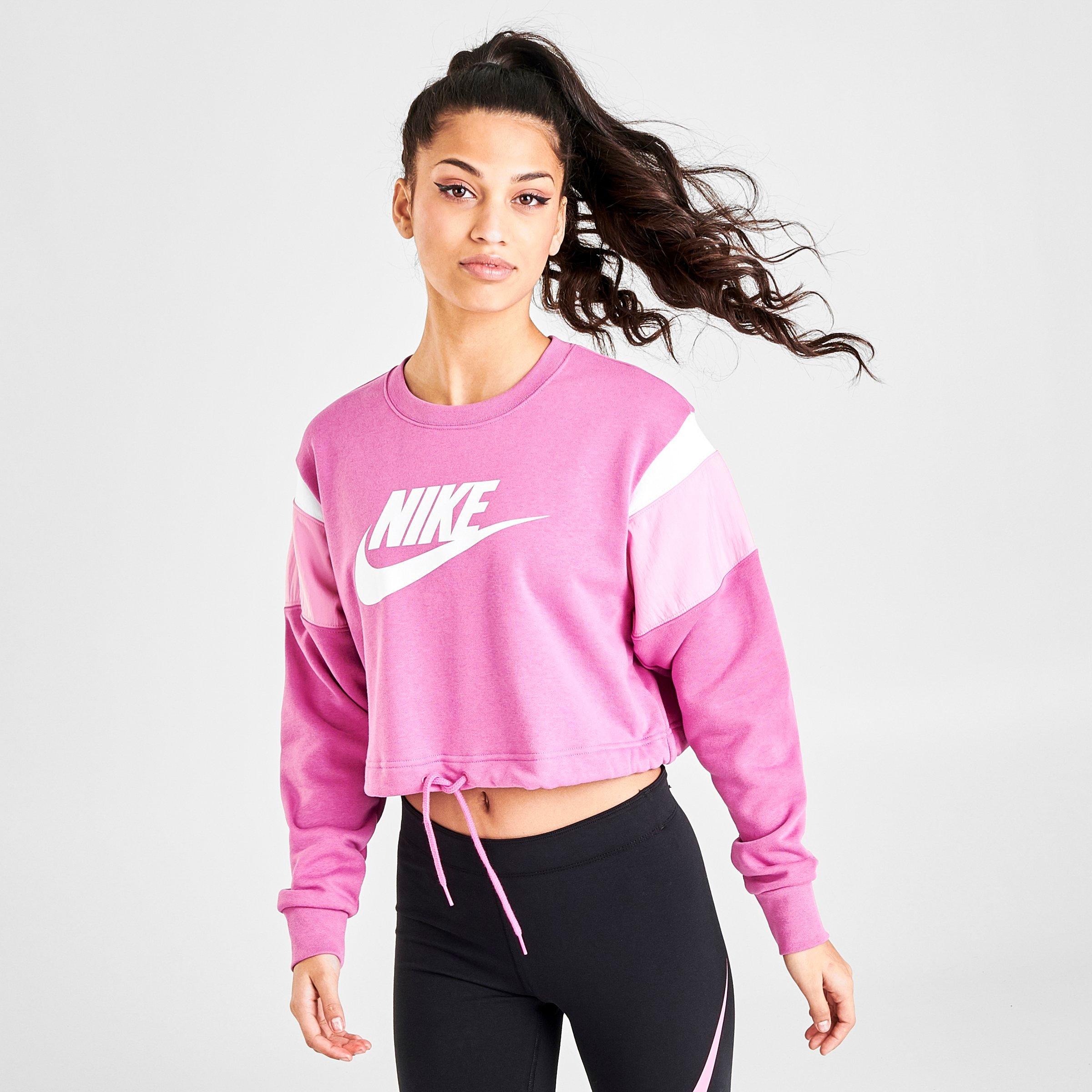 nike swoosh crop overhead hoodie