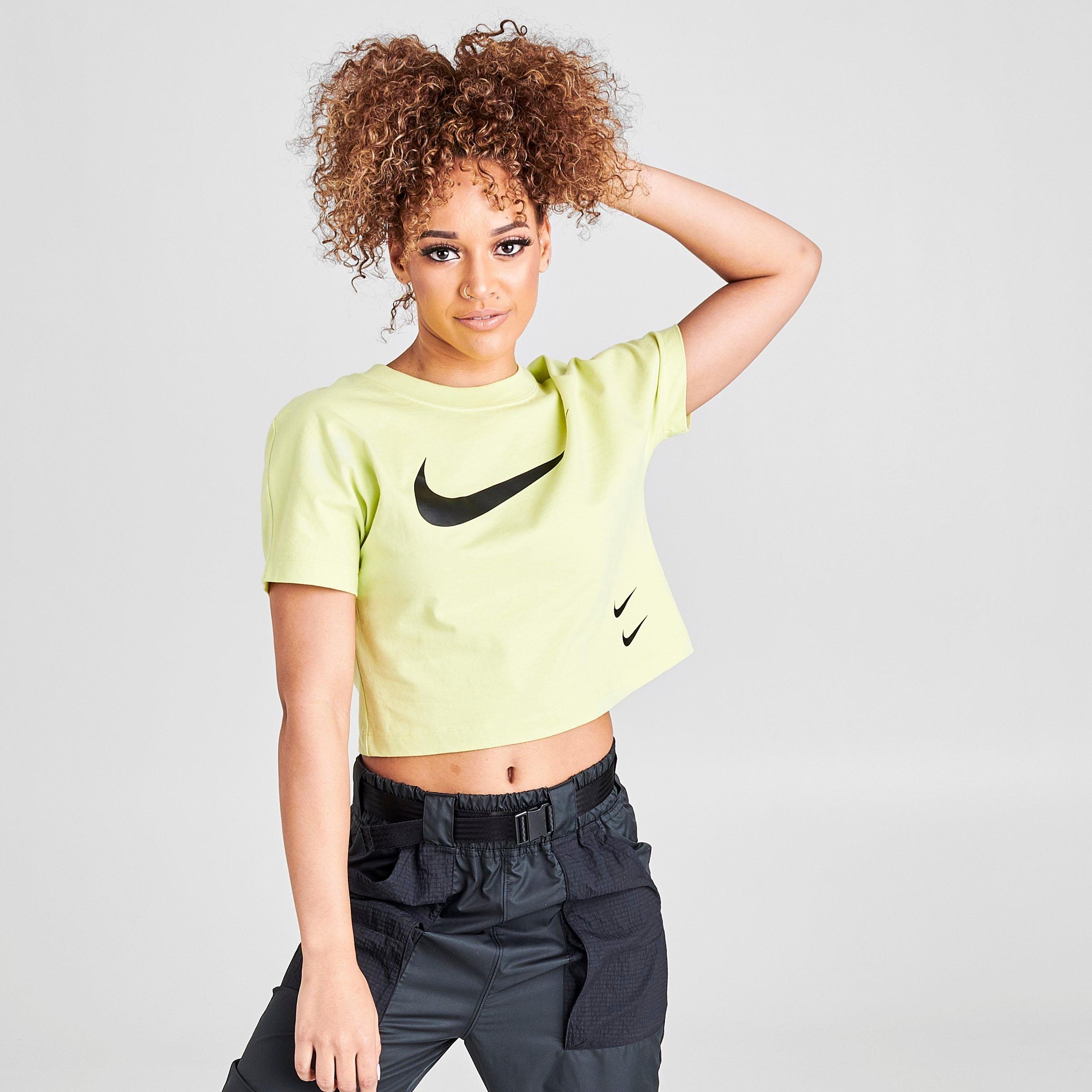 lime green nike crop top