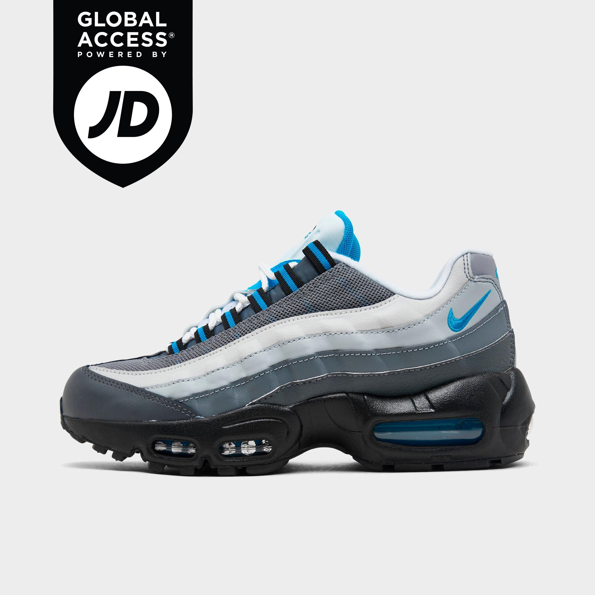 Nike Big Kids' Air Max 95 Recraft Casual Shoes In Dark Grey/laser Blue/cool Grey/wolf
