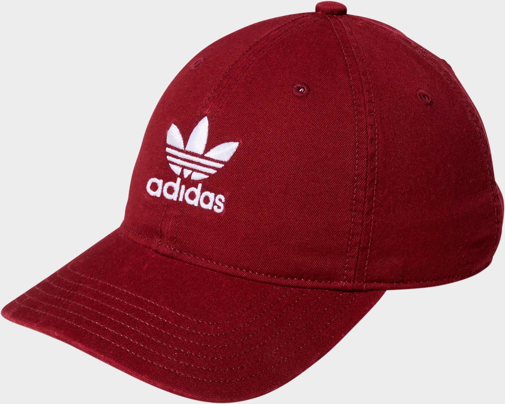 UPC 716106859694 product image for Adidas Originals Precurved Washed Strapback Hat in Red 100% Cotton | upcitemdb.com