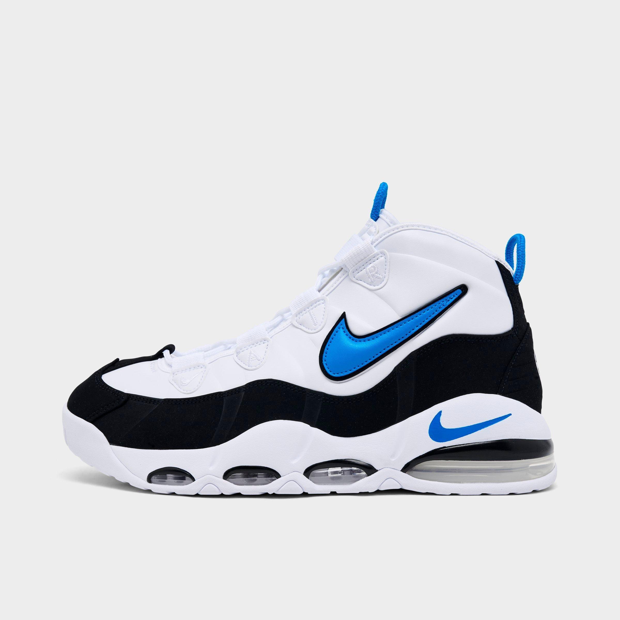 Nike Men's Air Max Uptempo 95 Basketball Shoes in White/Photo Blue/Black Size: 7.0