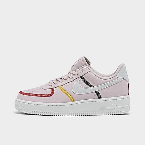 Nike Women's Air Force 1 '07 Low Lx Casual Shoes In Siltstone Red/bright Citron/university Red/photon Dust