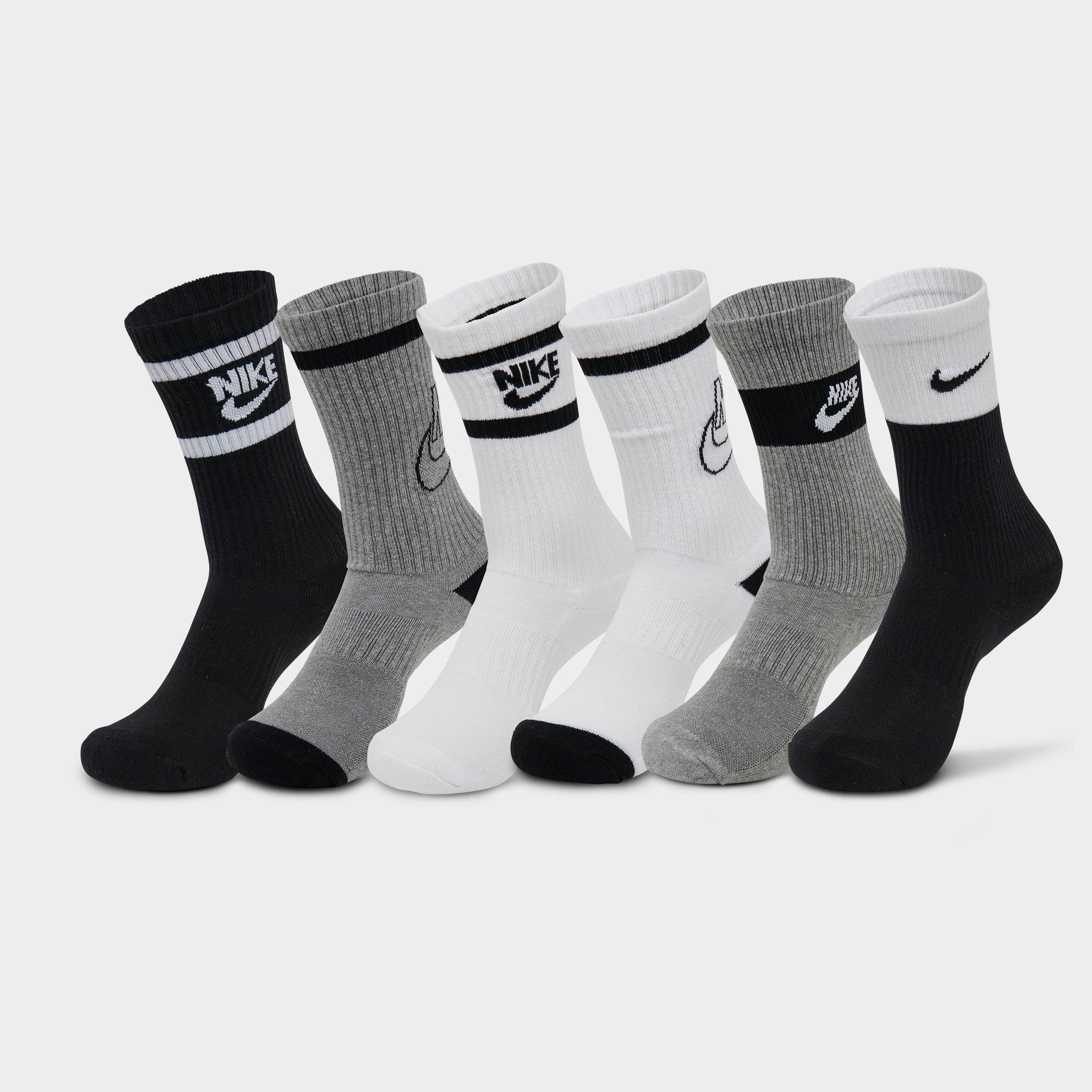 Nike Kids' 6 Pack Medium Everyday Cushioned Crew Socks