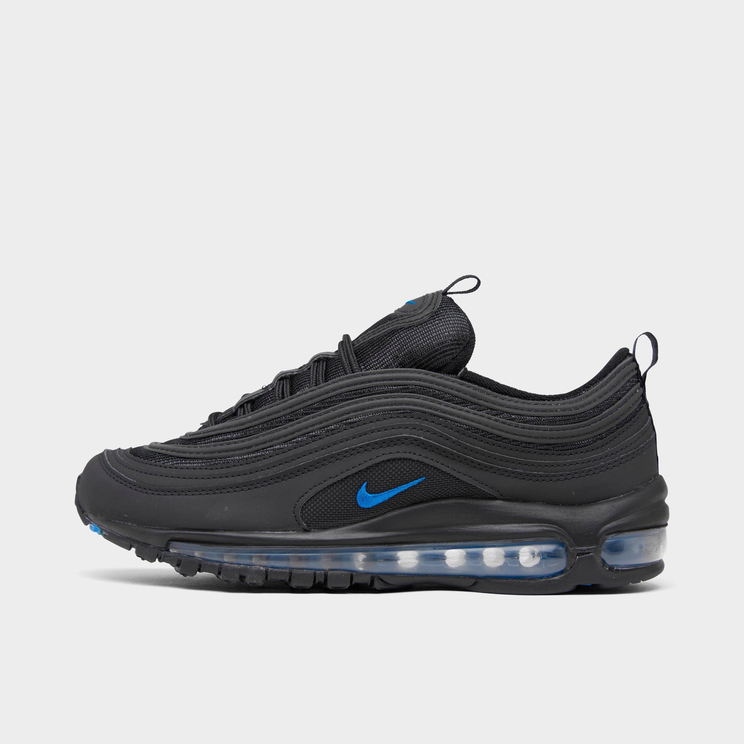 Nike Women's Big Kids Air Max 97 Casual Shoes in Black/Imperial Blue Size: 3.5