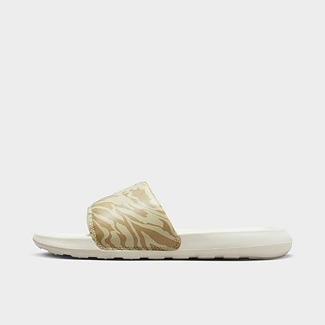 Nike Women's Victori One Print Slide Sandals In Sail/sail/coconut Milk/sesame