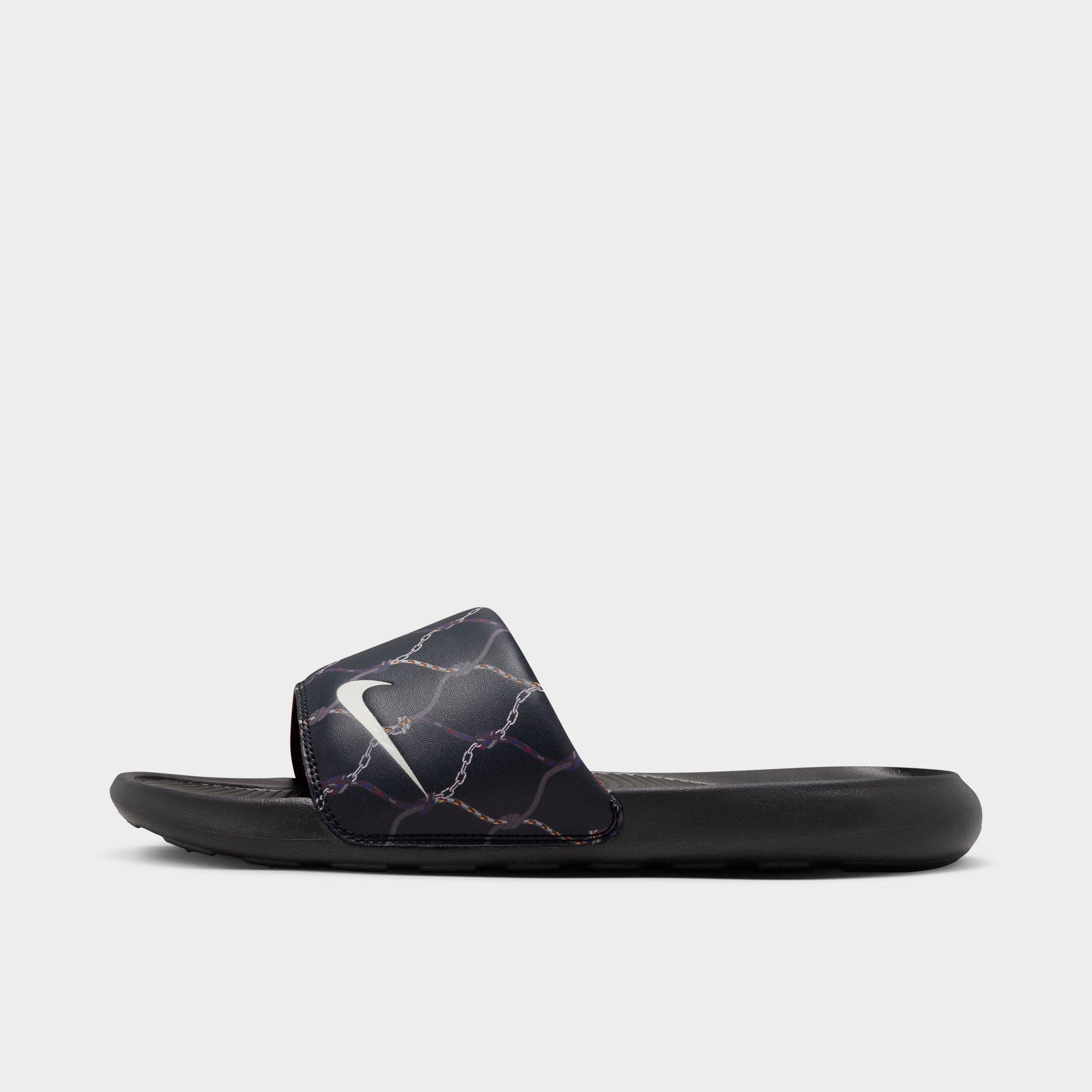 Nike Men's Victori One Printed Slides In Black/off Noir/iron Grey/phantom