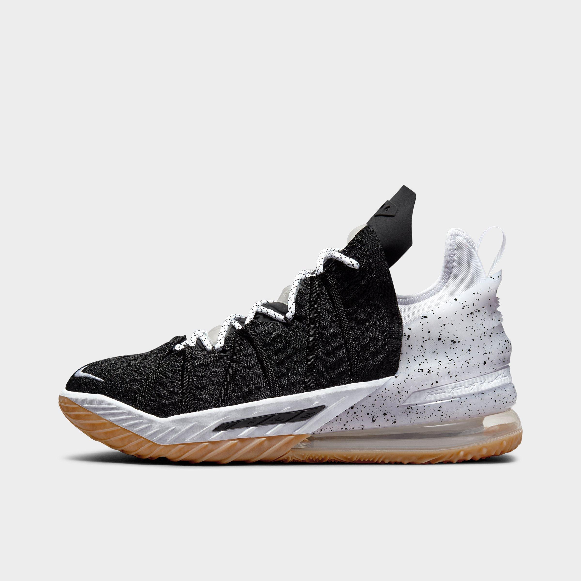 Nike Lebron 18 "/white" Basketball Shoes In Black/white/gum Med Brown