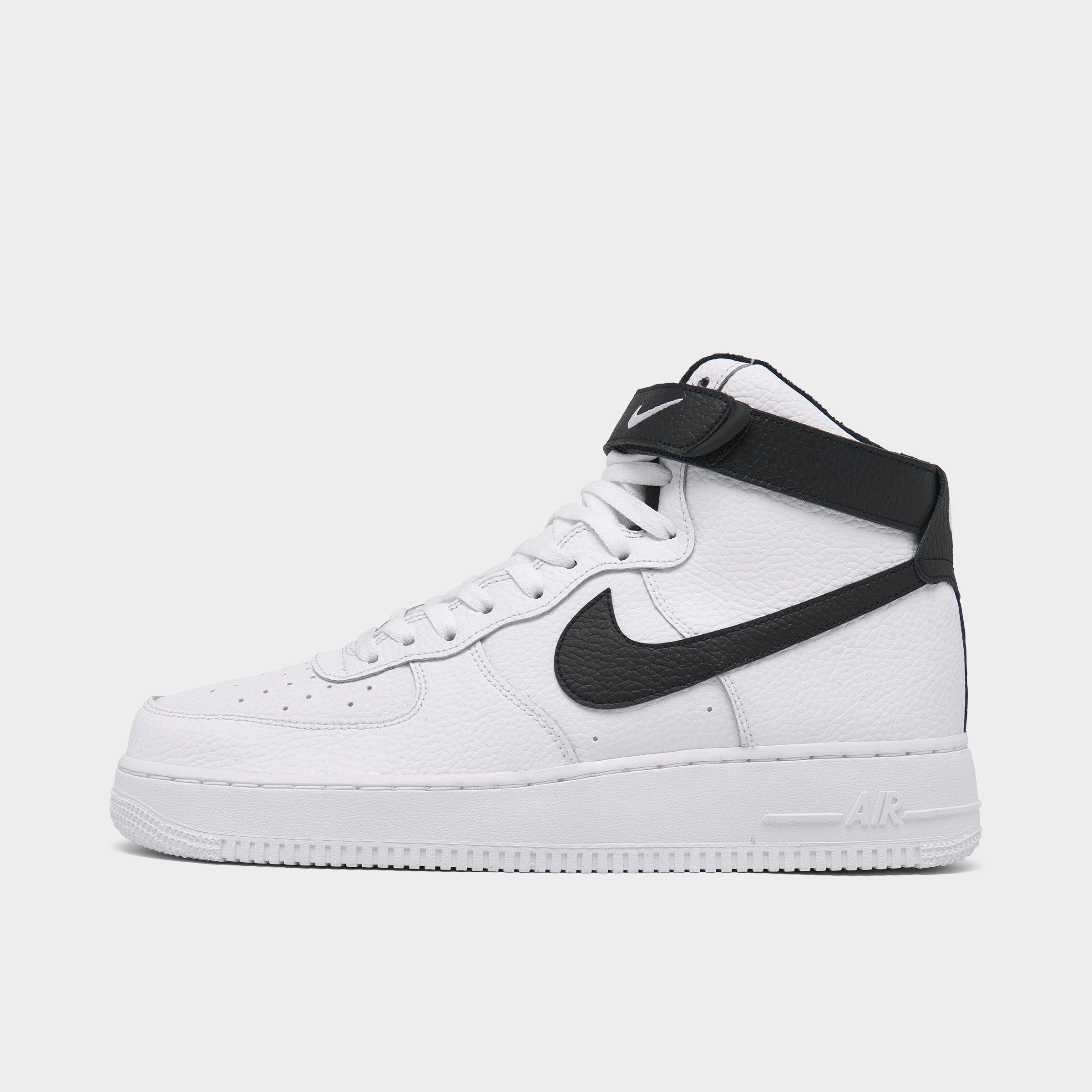 Nike Men's Air Force 1 High '07 Casual Shoes In White/black