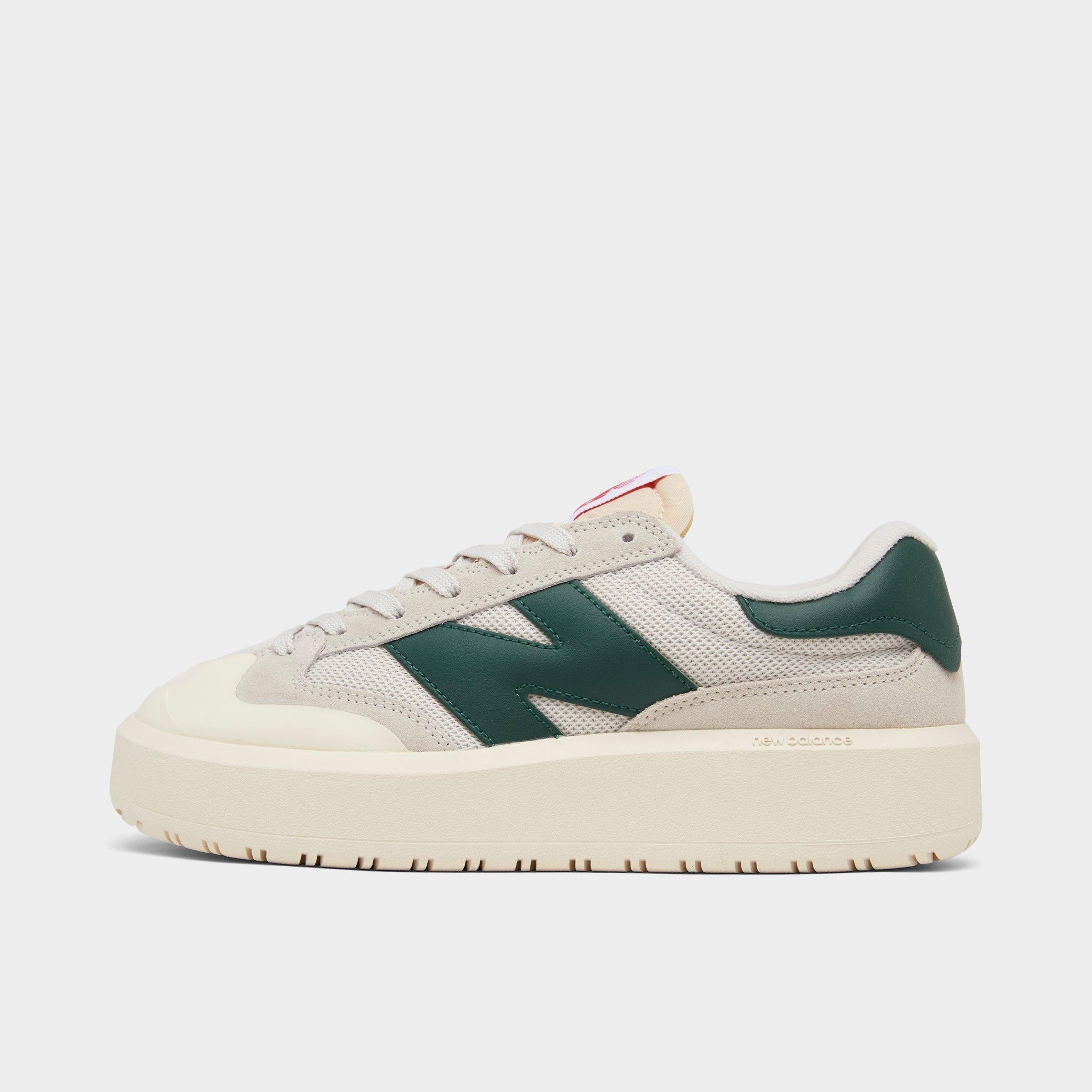 New Balance CT302 Platform Casual Shoes in White/Nightwatch Green Size: 6.0