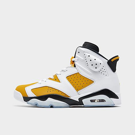 Shop Nike Jordan Air Retro 6 Basketball Shoes In White/yellow Ochre/black