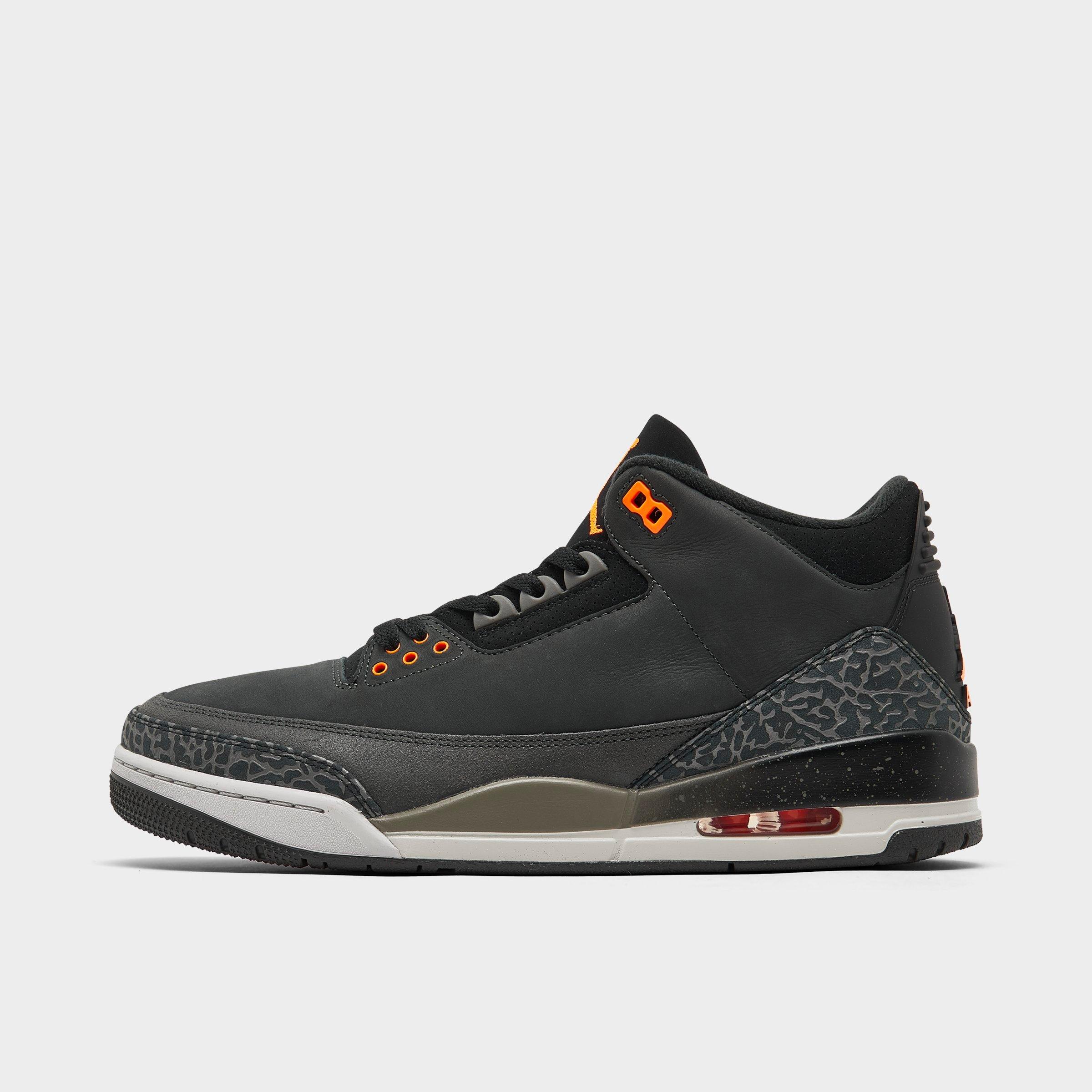 Shop Nike Jordan Air Retro 3 Basketball Shoes In Night Stadium/total Orange/black