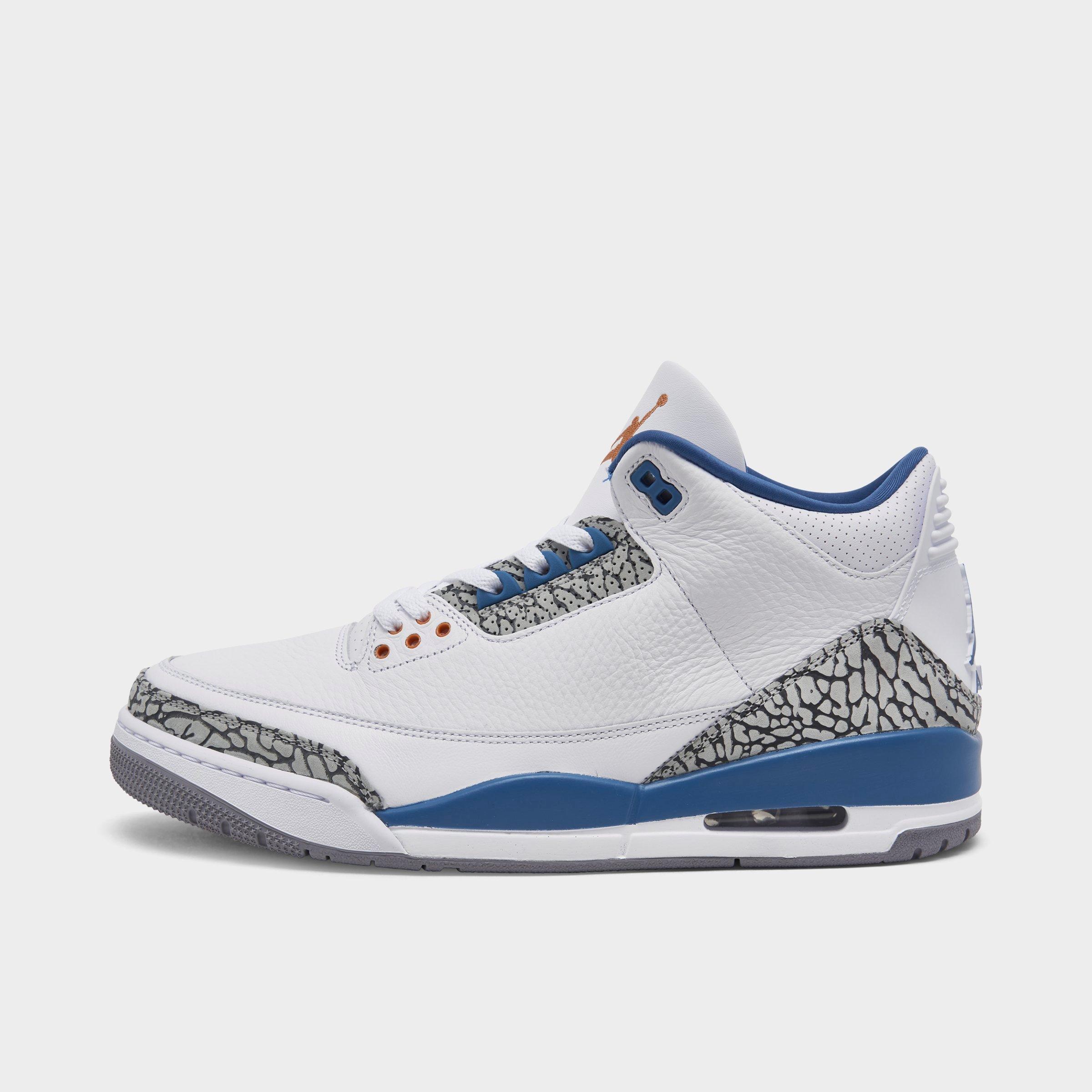 Nike Jordan Air Retro 3 Basketball Shoes In White/metallic Copper/true Blue/cement Grey
