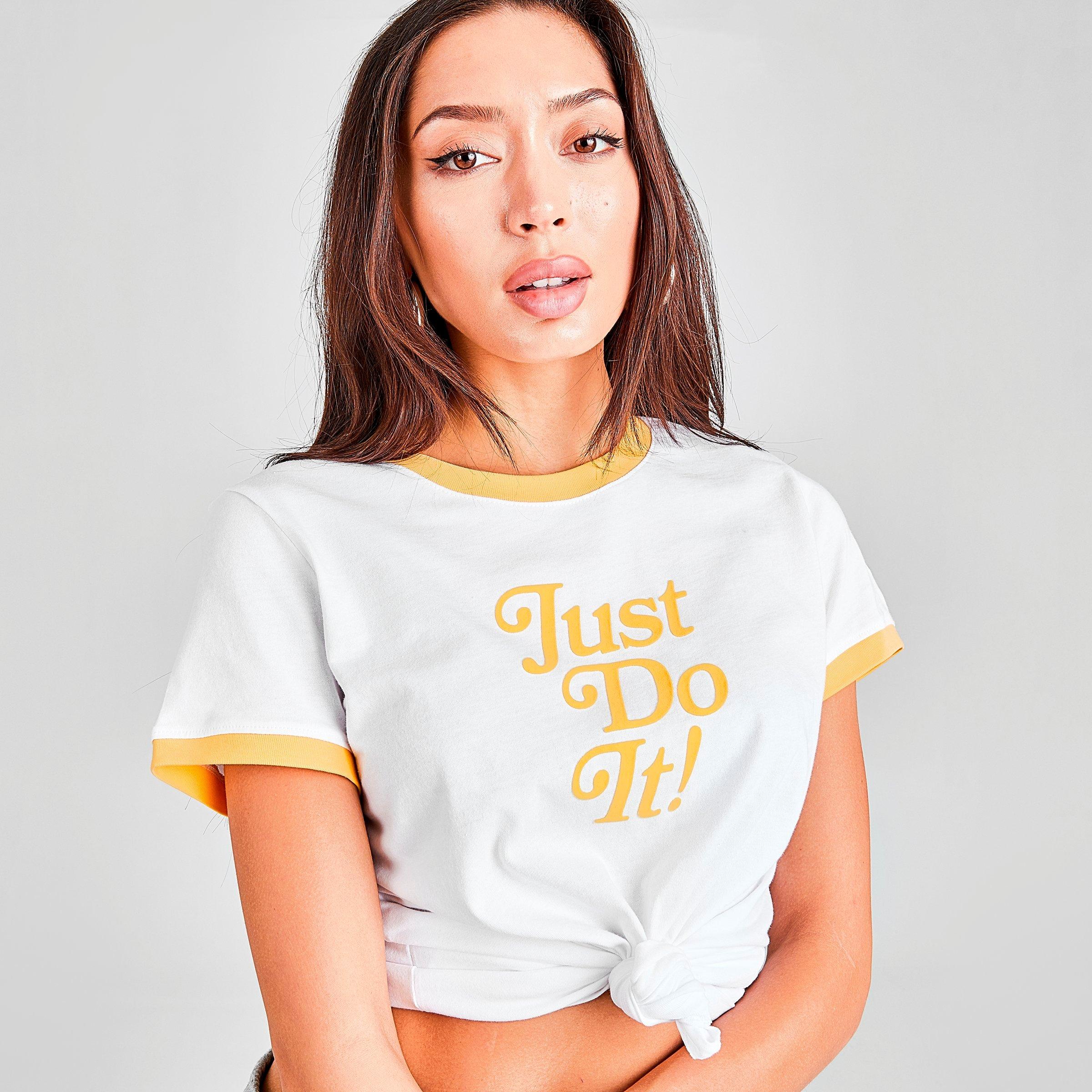 nike yellow t shirt women's