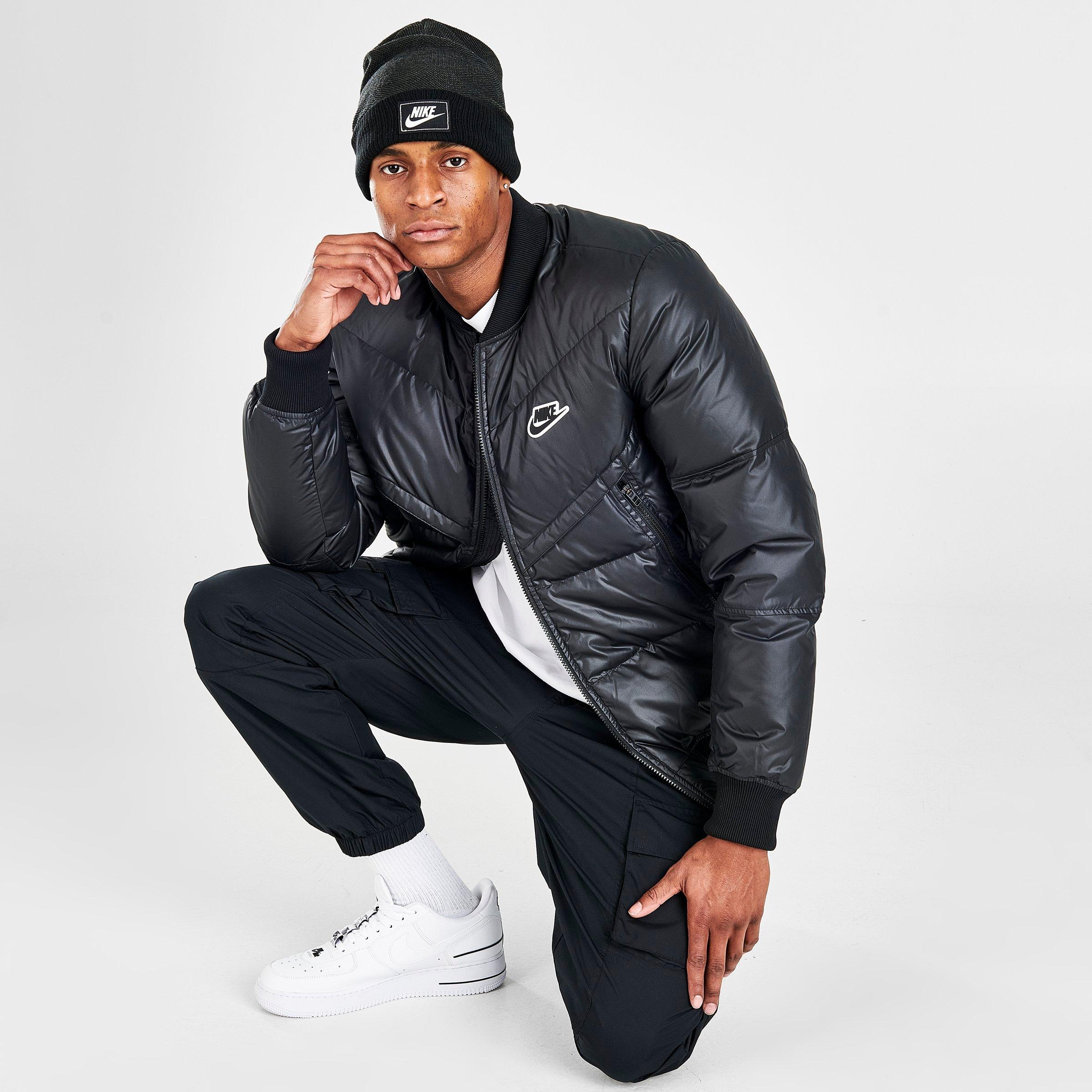 Nike Men's Sportswear Down-fill Windrunner Sport Bomber Jacket Black