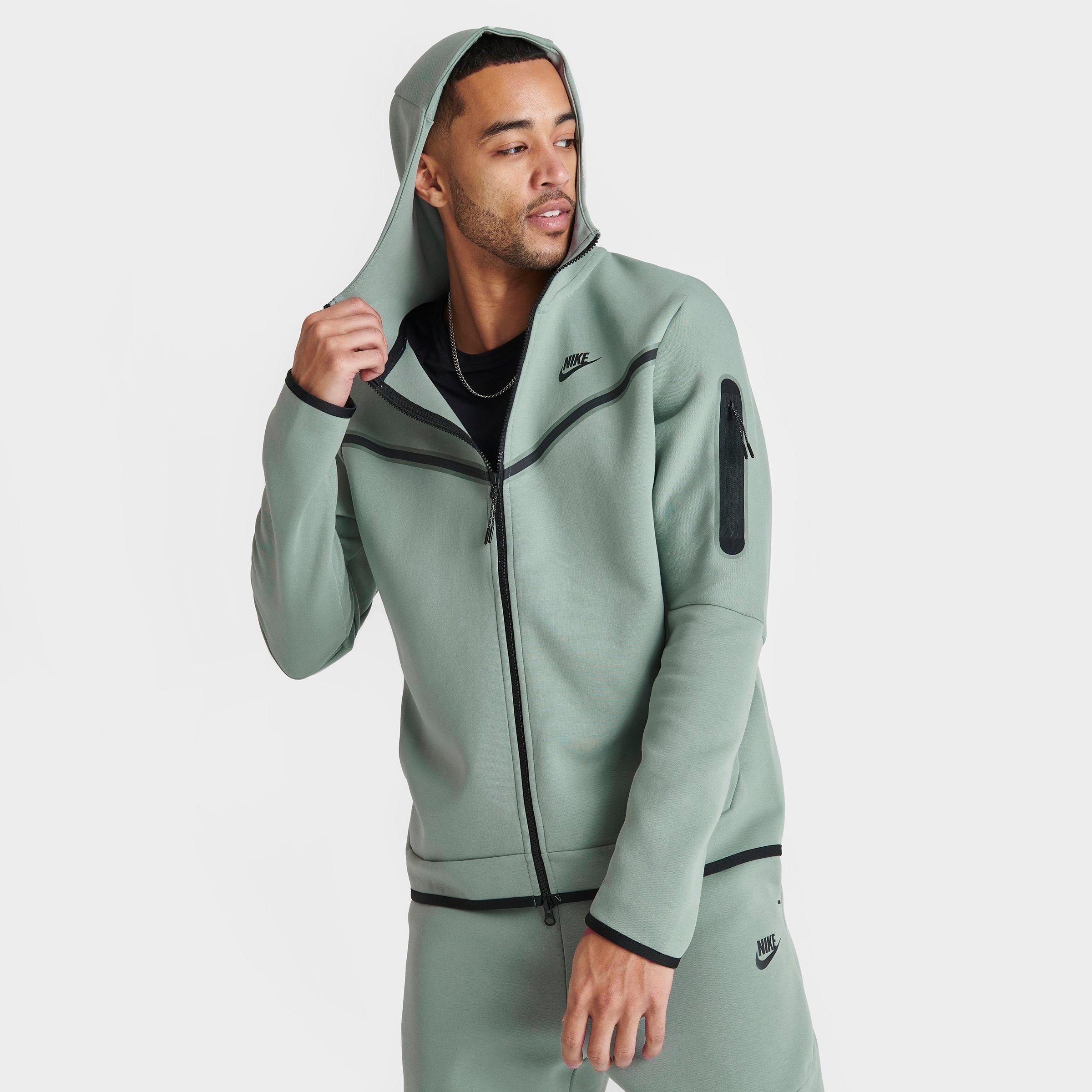 Nike Men's Sportswear Tech Fleece Taped Full-zip Hoodie In Mica Green ...