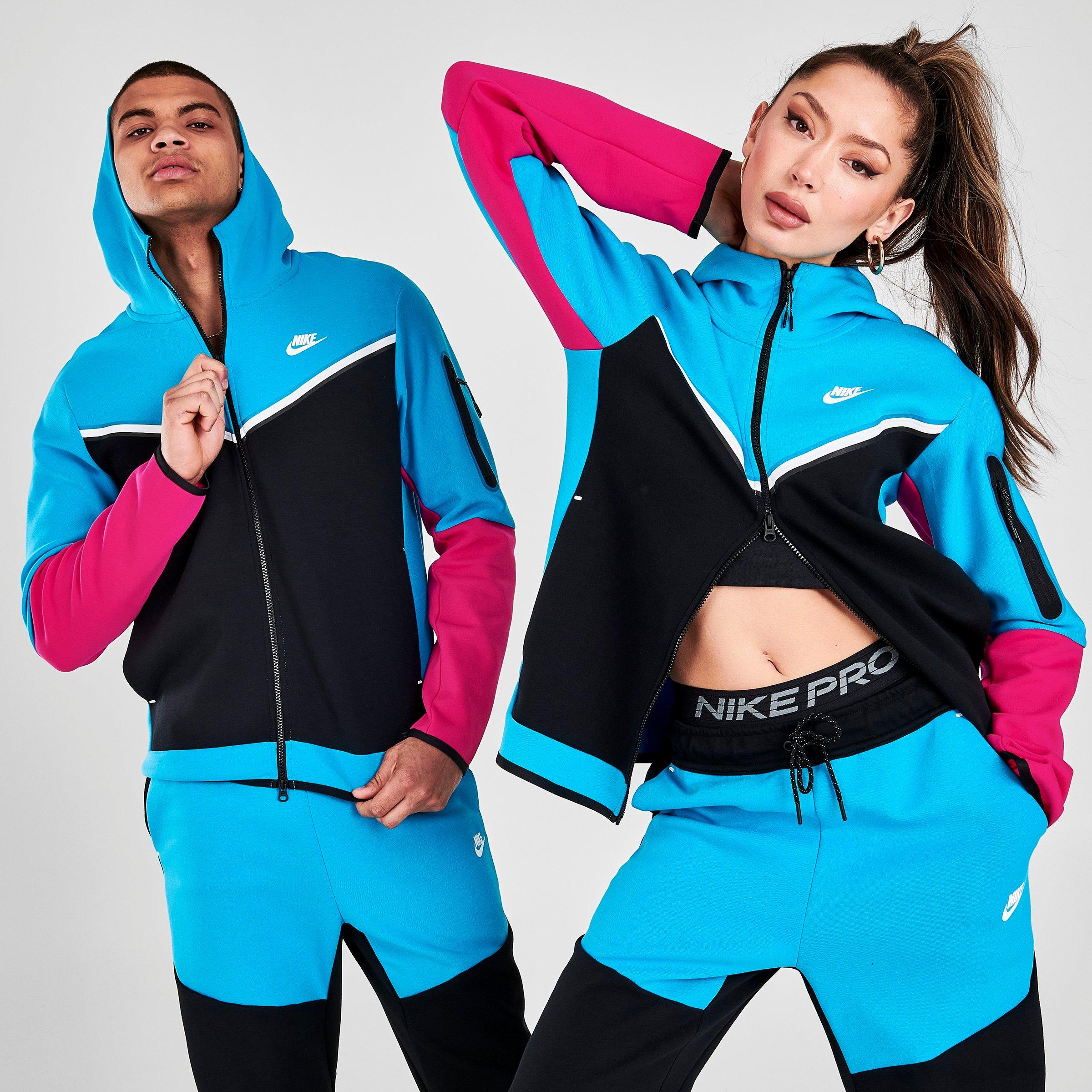 nike tech fleece blue hoodie