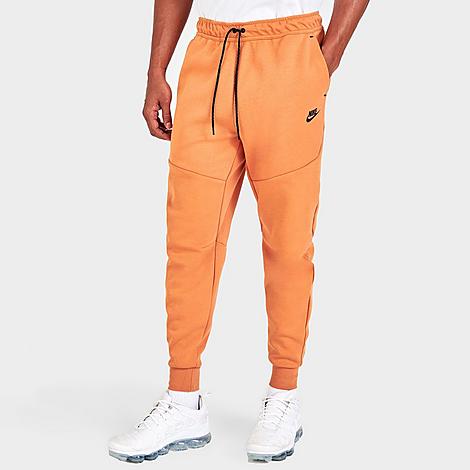 Nike Tech Fleece Taped Jogger Pants In Hot Curry/black